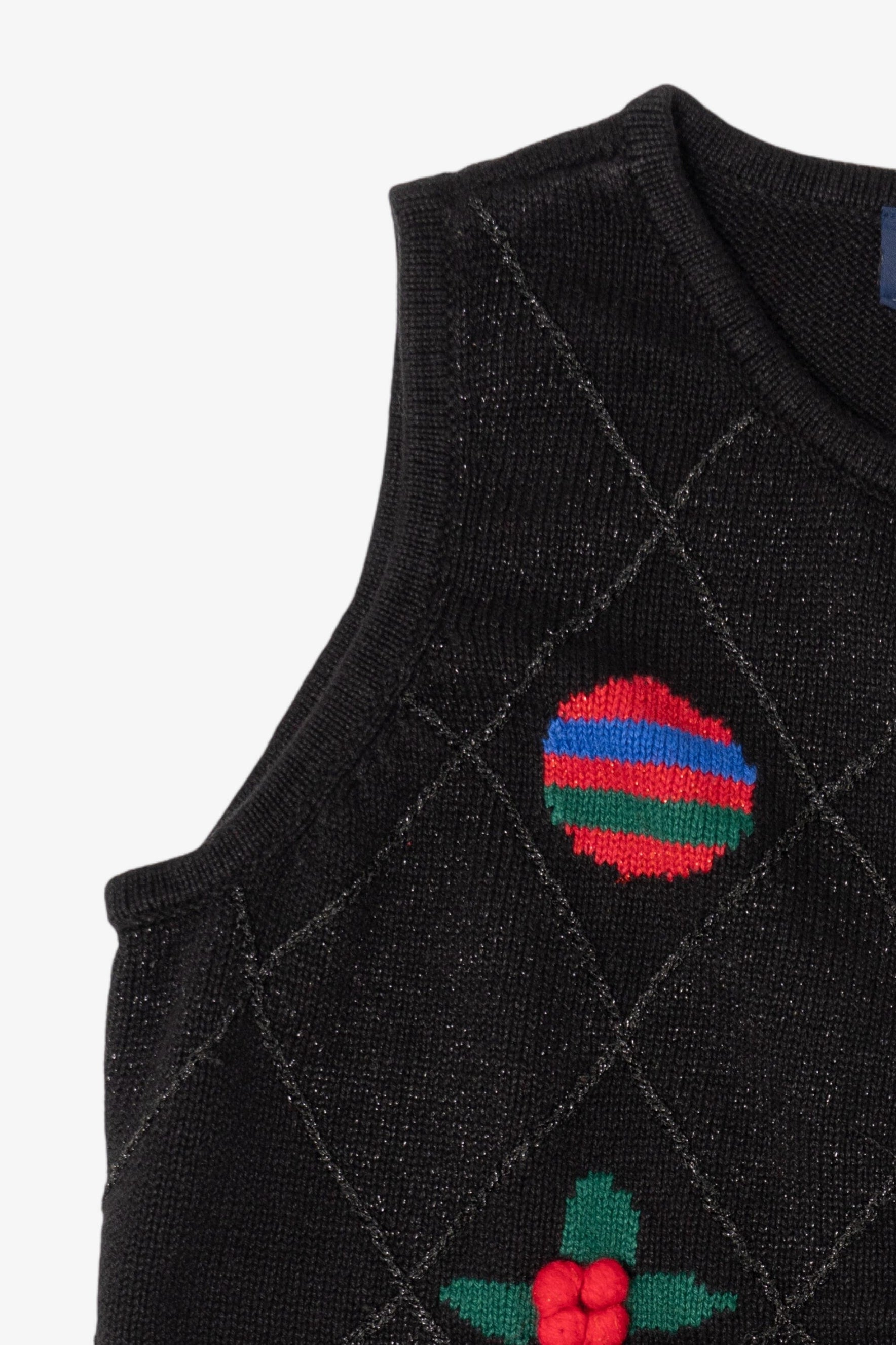 Vintage Black Crazy Horse Ugly Christmas Vest (2000s)
