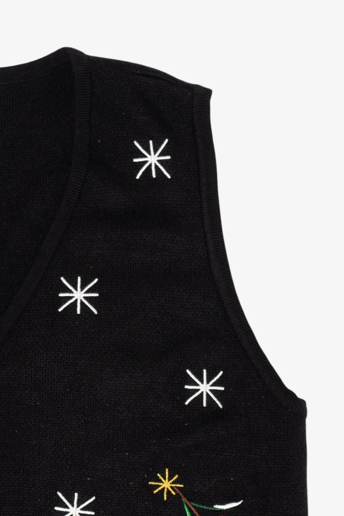 Vintage Black Croft & Barrow Snowmen Ugly Christmas Vest (2000s)