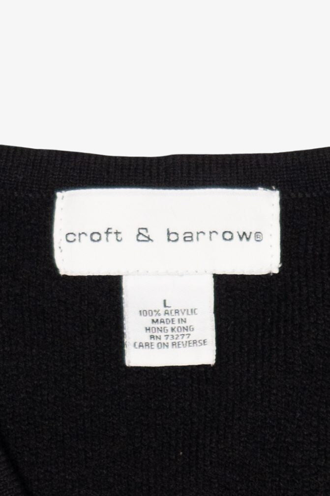 Vintage Black Croft & Barrow Snowmen Ugly Christmas Vest (2000s)