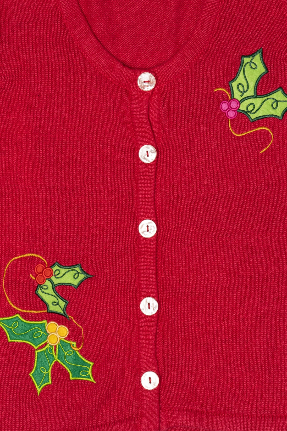 Red Holiday Faire Holly Ugly Christmas Vest (2010s)