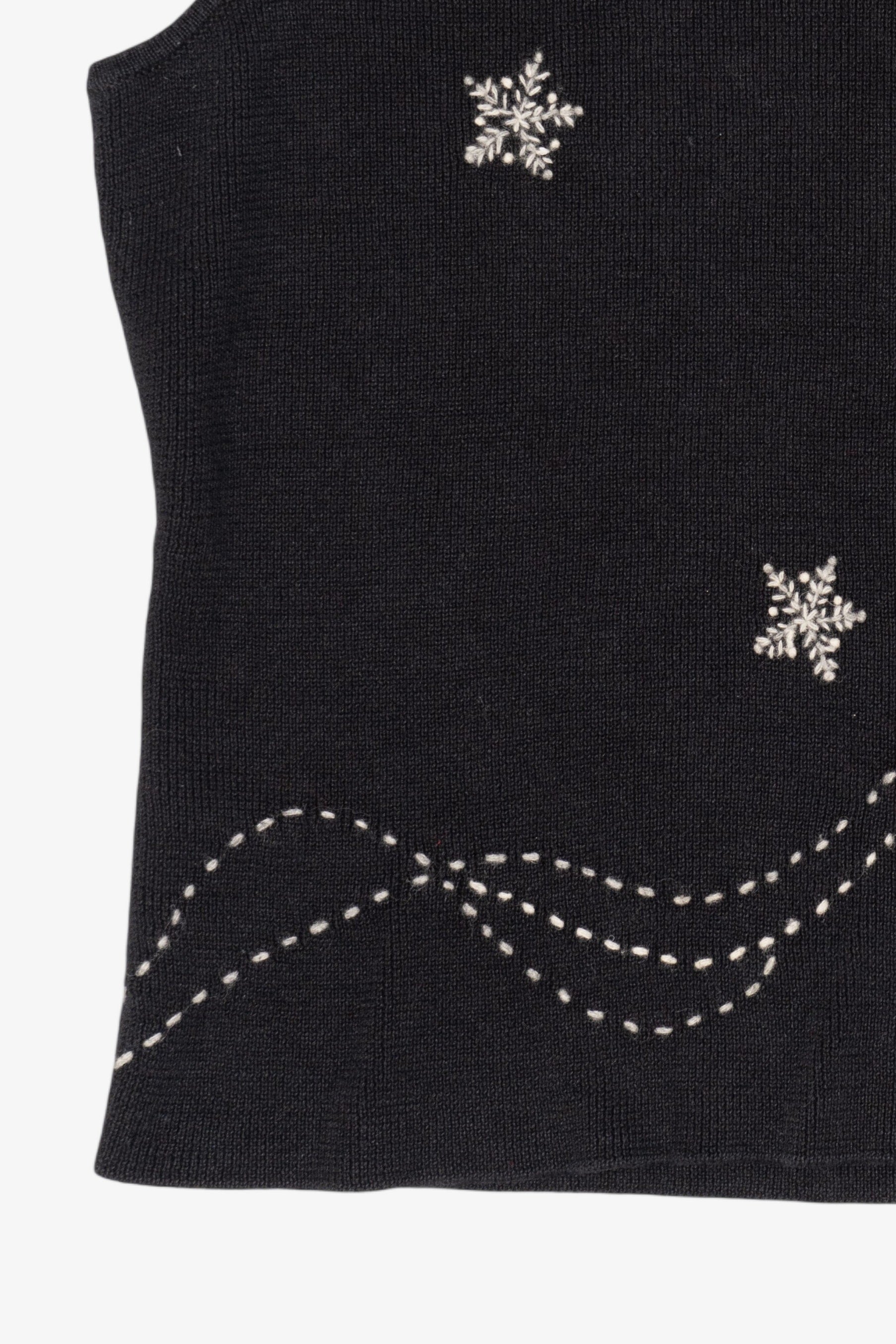 Black Woolrich Snowmen Ugly Christmas Vest