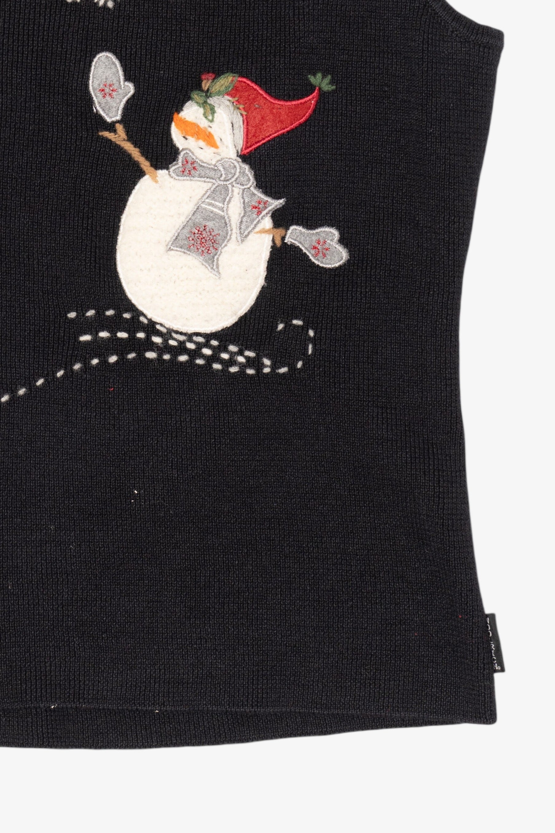 Black Woolrich Snowmen Ugly Christmas Vest