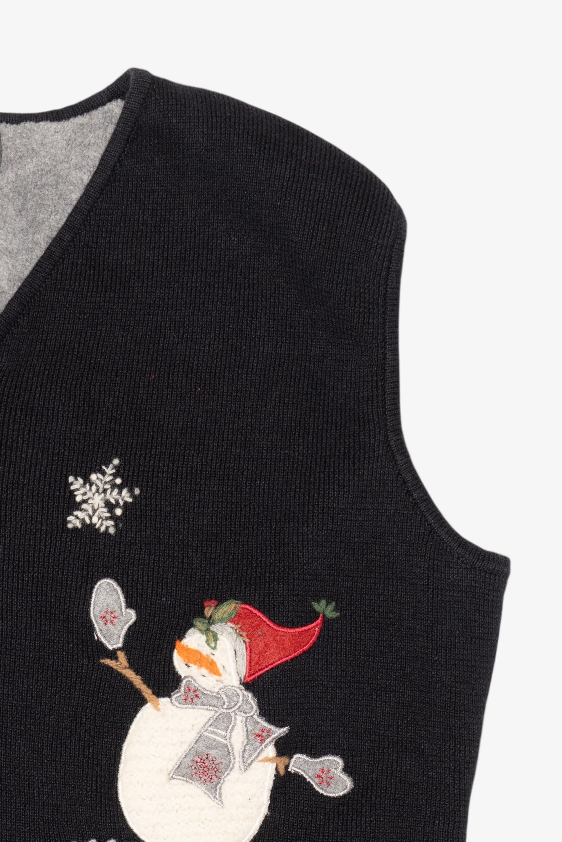 Black Woolrich Snowmen Ugly Christmas Vest