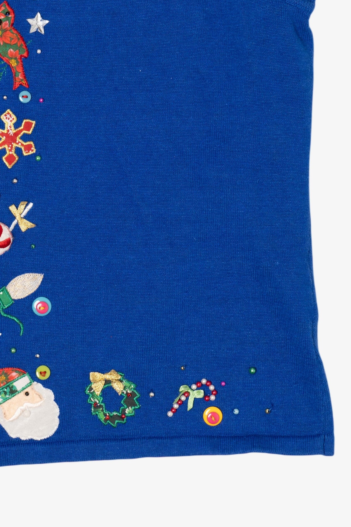 Vintage Blue Mercer Street Studio Ugly Christmas Vest (2000s)