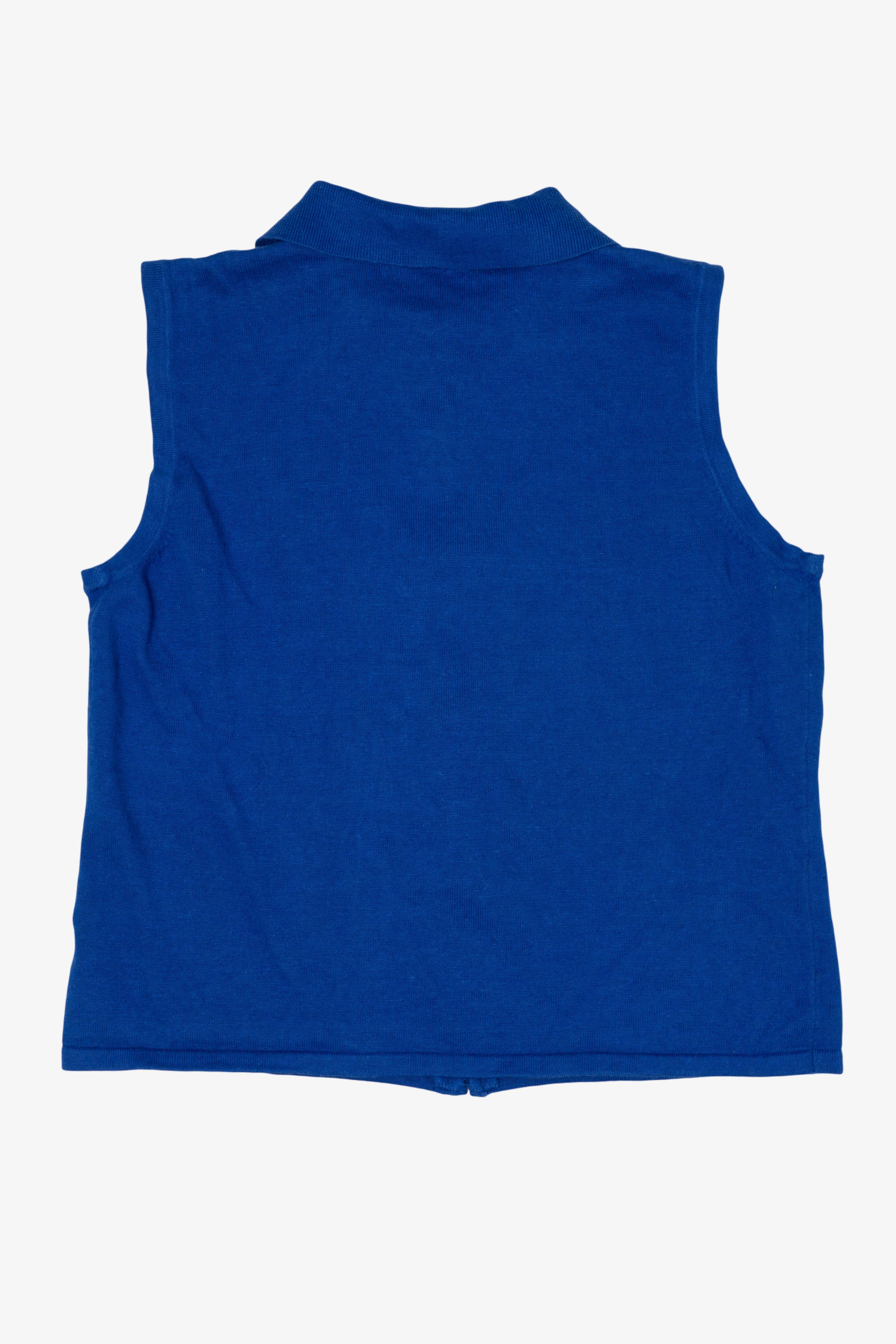 Vintage Blue Mercer Street Studio Ugly Christmas Vest (2000s)
