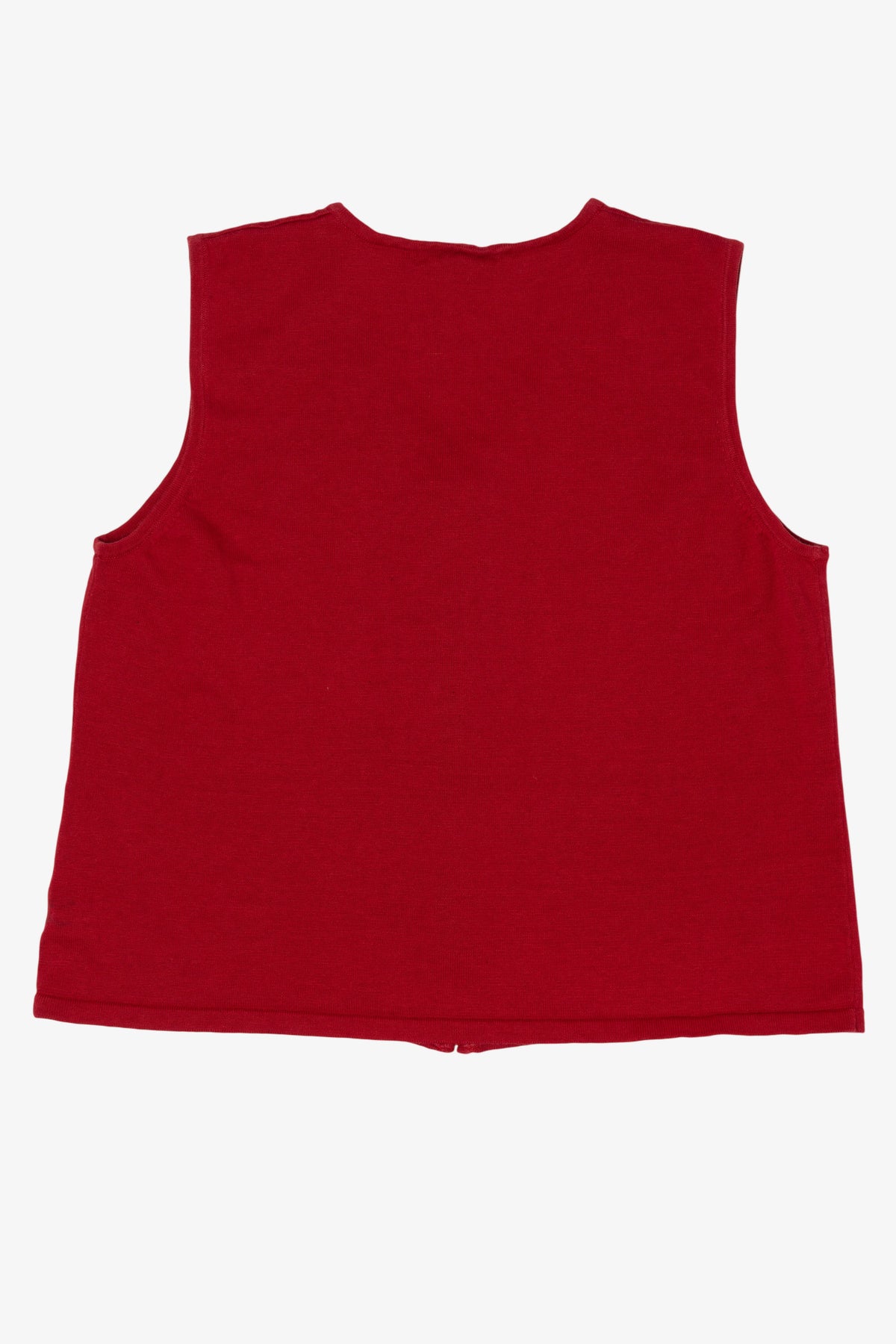 Vintage Red Mercer Street Studio Snowflakes Ugly Christmas Vest (1990s)