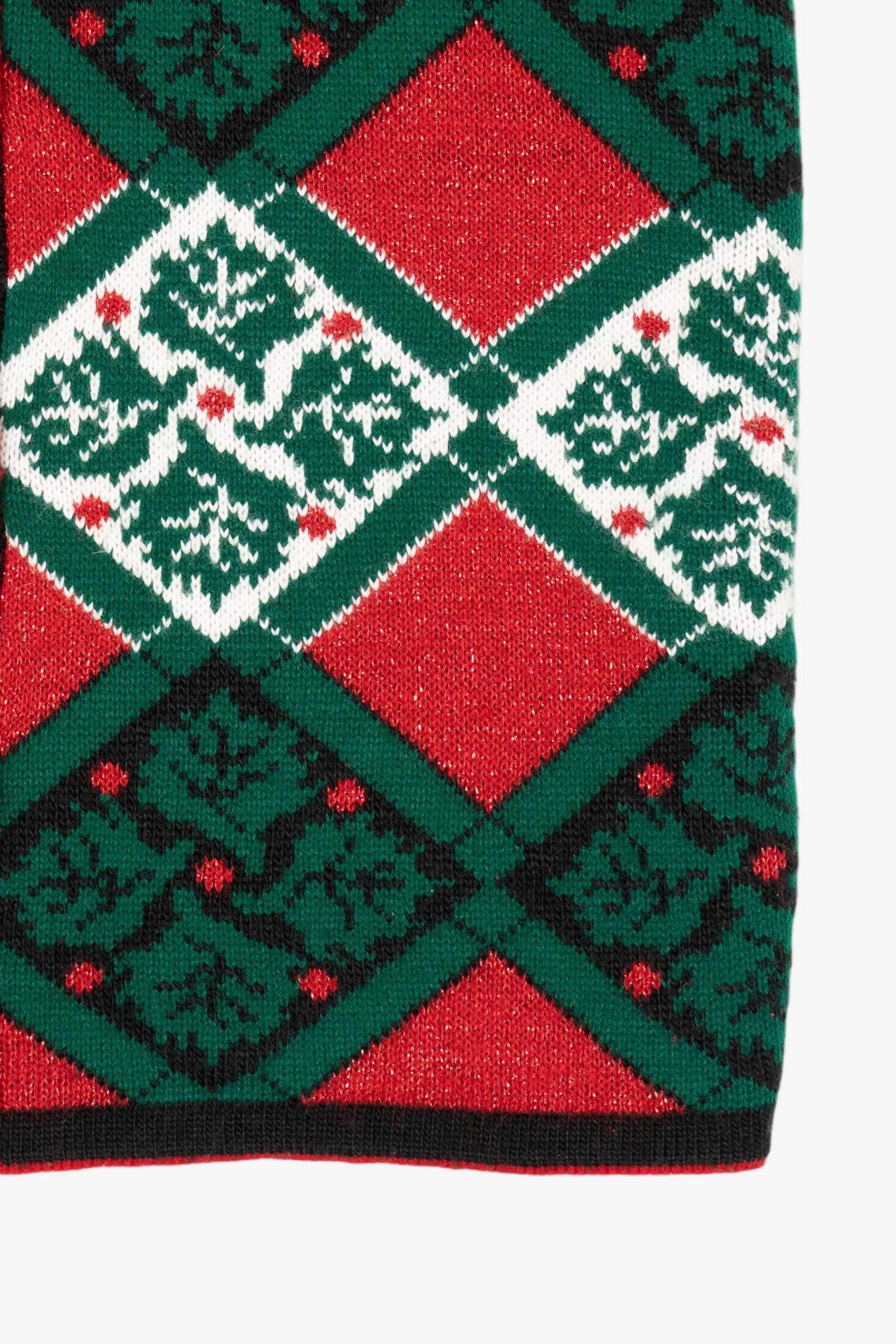 Vintage Black JJ Browne Holly Pattern Ugly Christmas Vest (1990s)