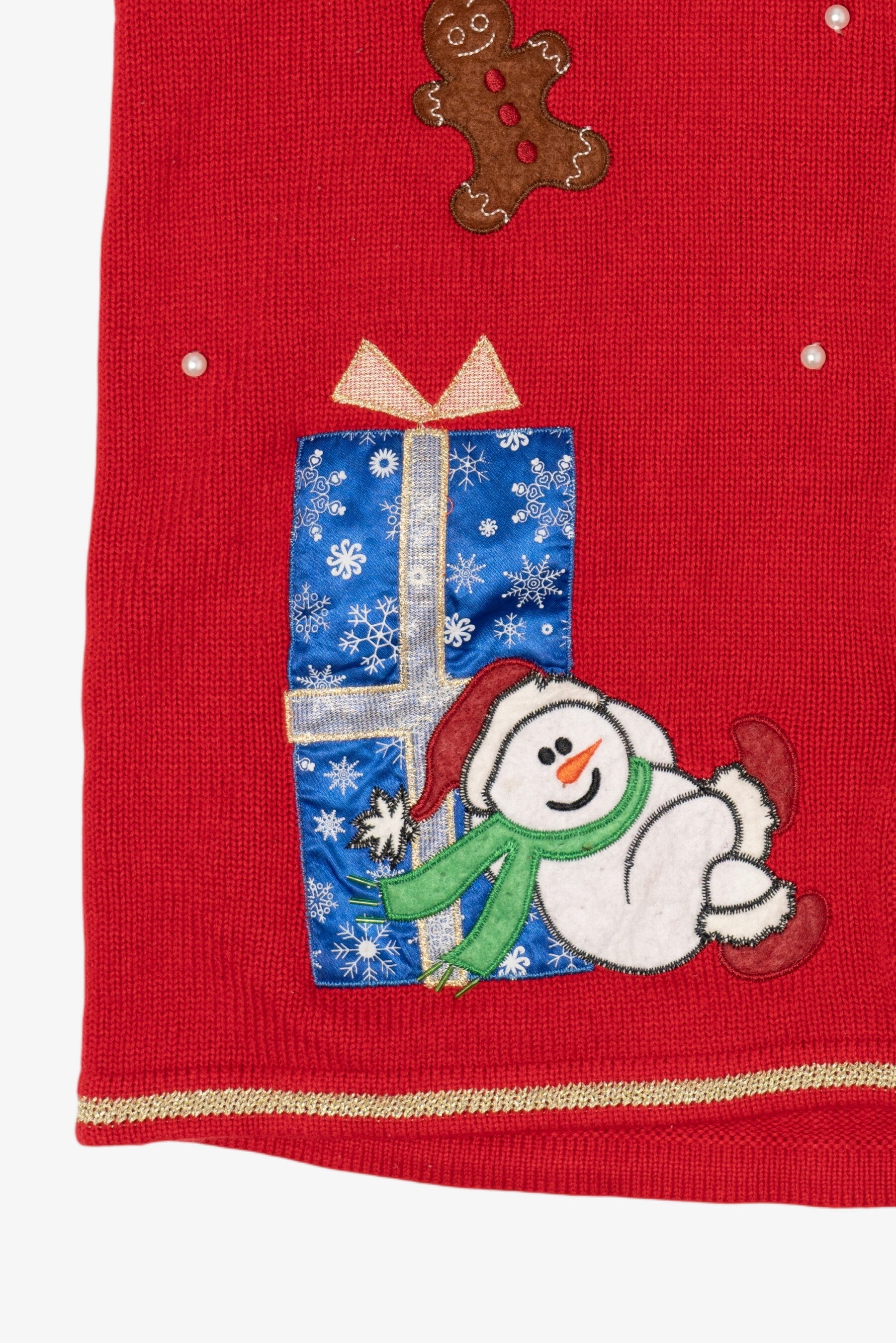 Vintage Red White Stag Ugly Christmas Vest (2000s)