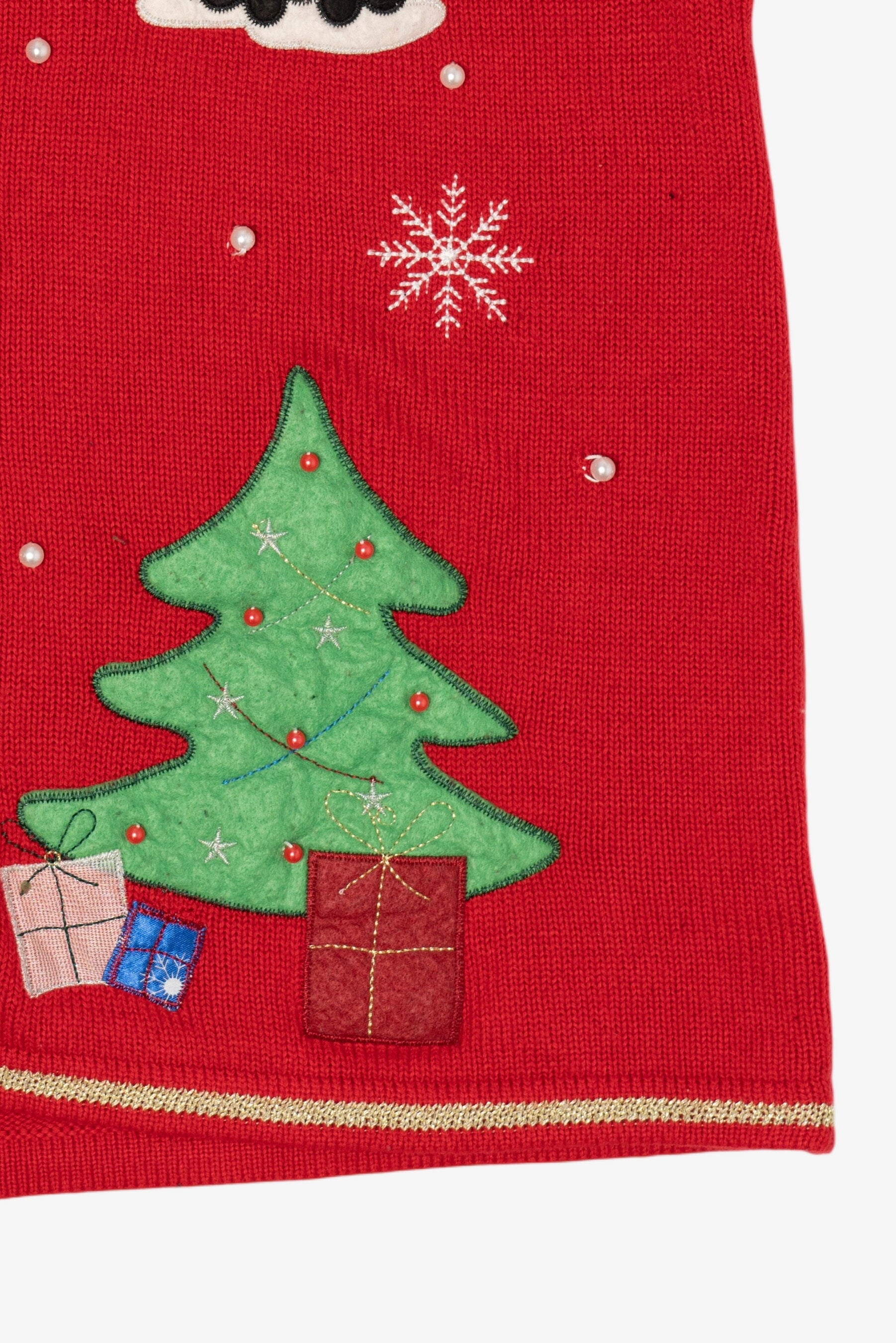 Vintage Red White Stag Ugly Christmas Vest (2000s)