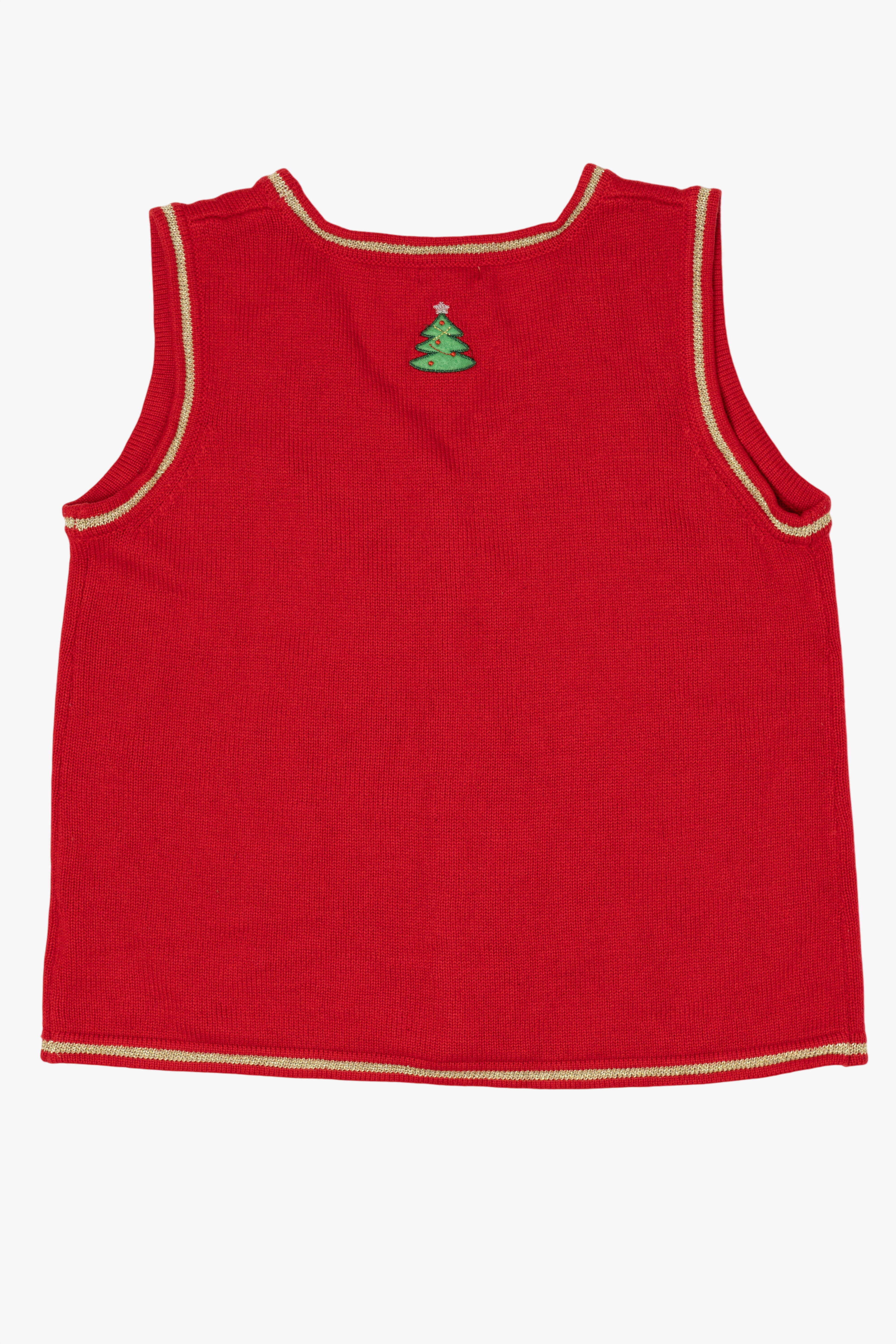 Vintage Red White Stag Ugly Christmas Vest (2000s)