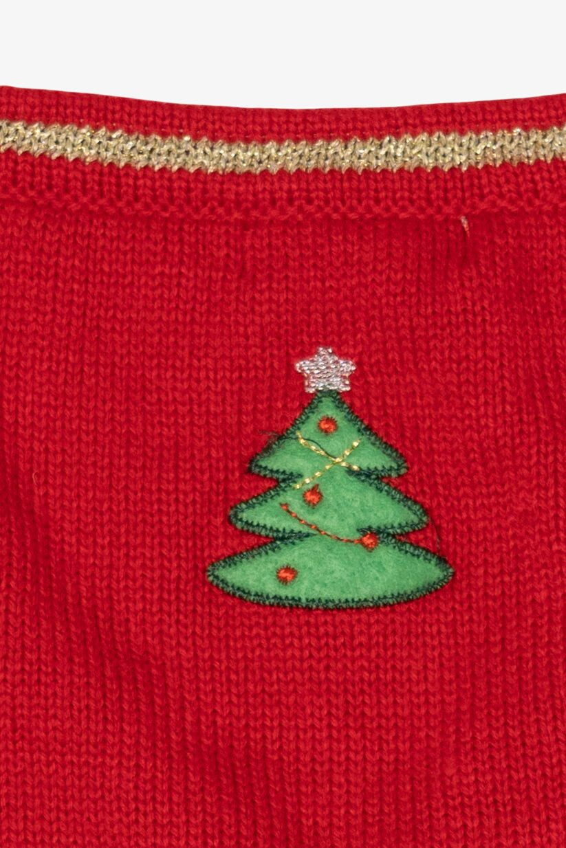 Vintage Red White Stag Ugly Christmas Vest (2000s)