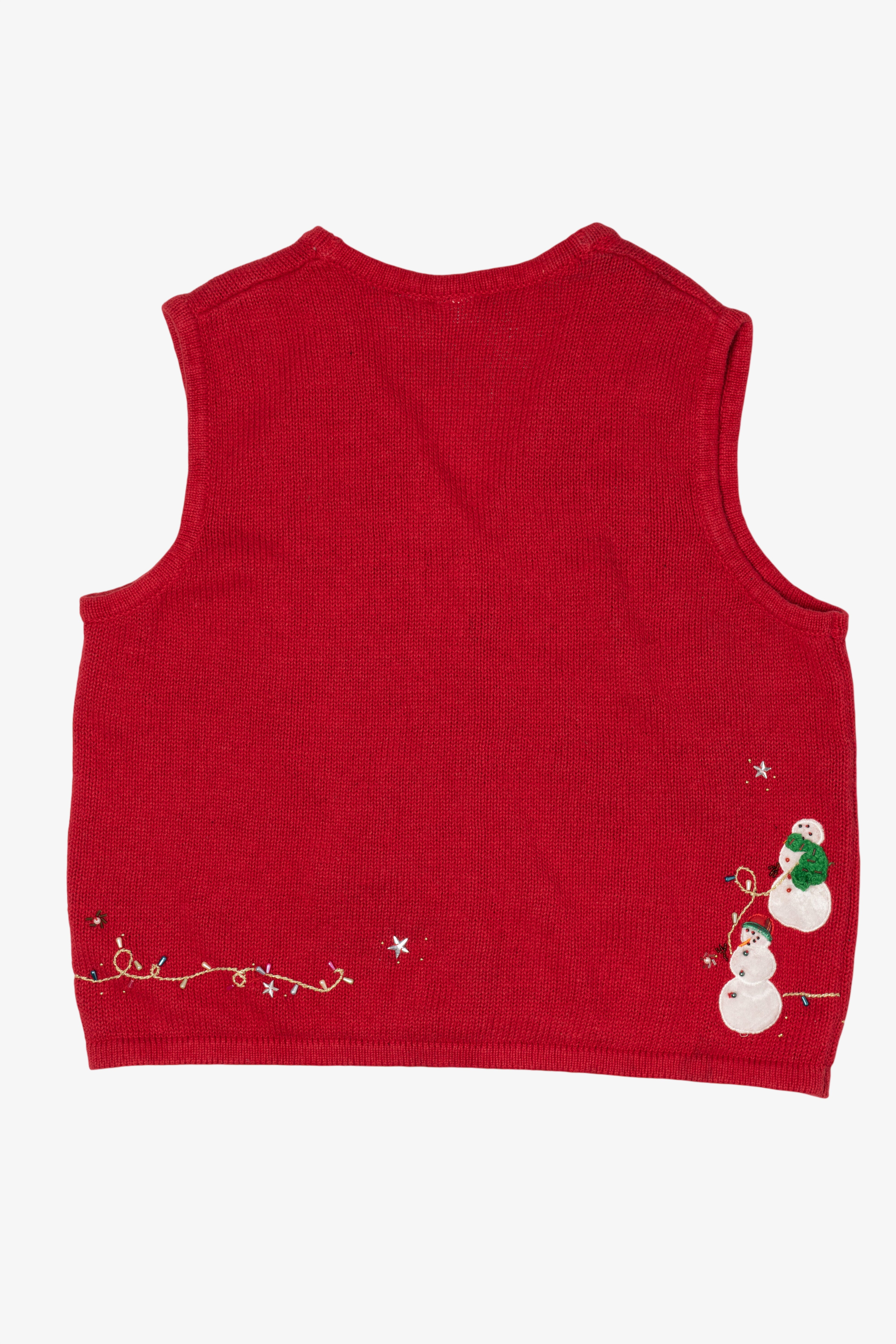 Vintage Red Snowmen Ugly Christmas Vest (2000s)