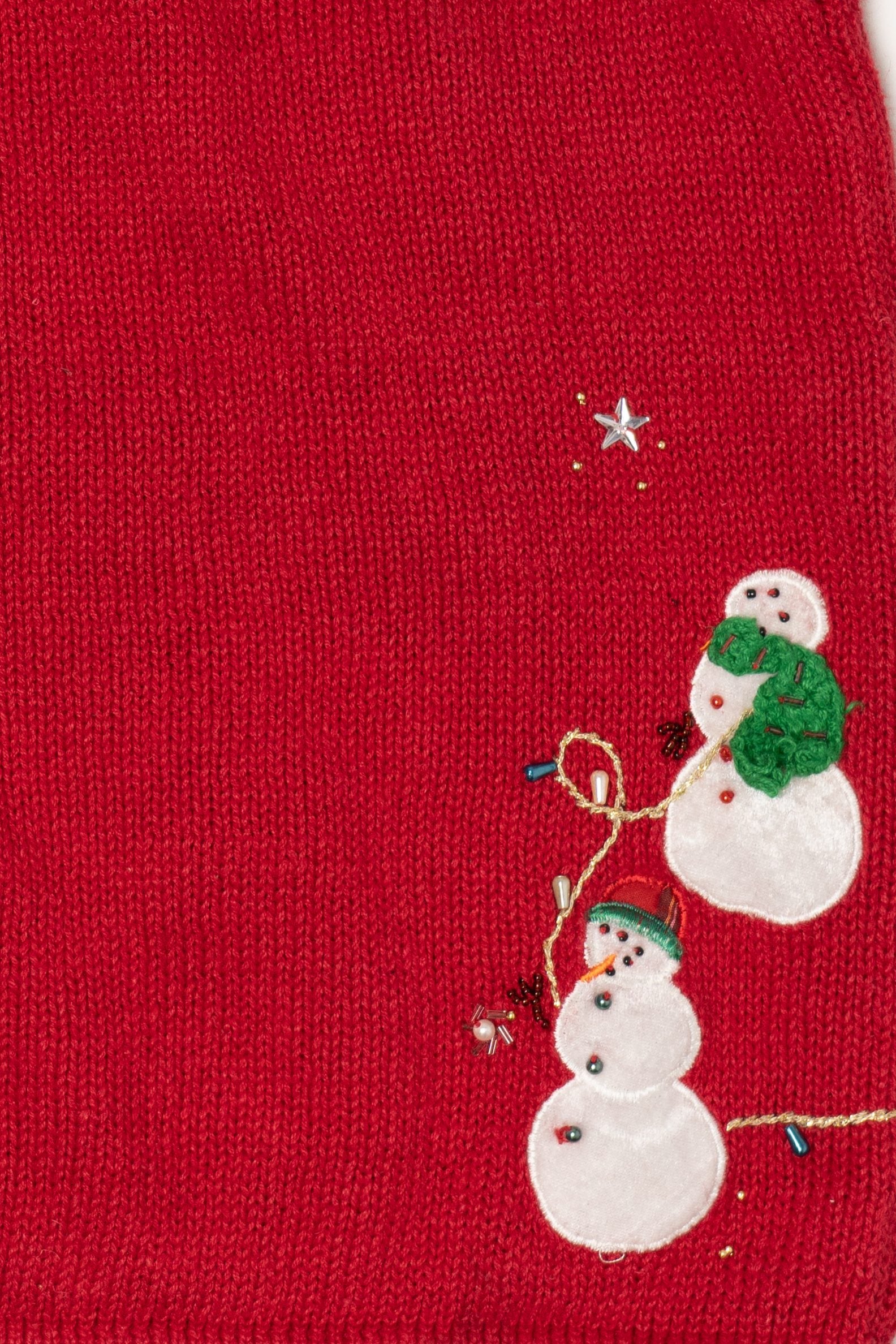 Vintage Red Snowmen Ugly Christmas Vest (2000s)