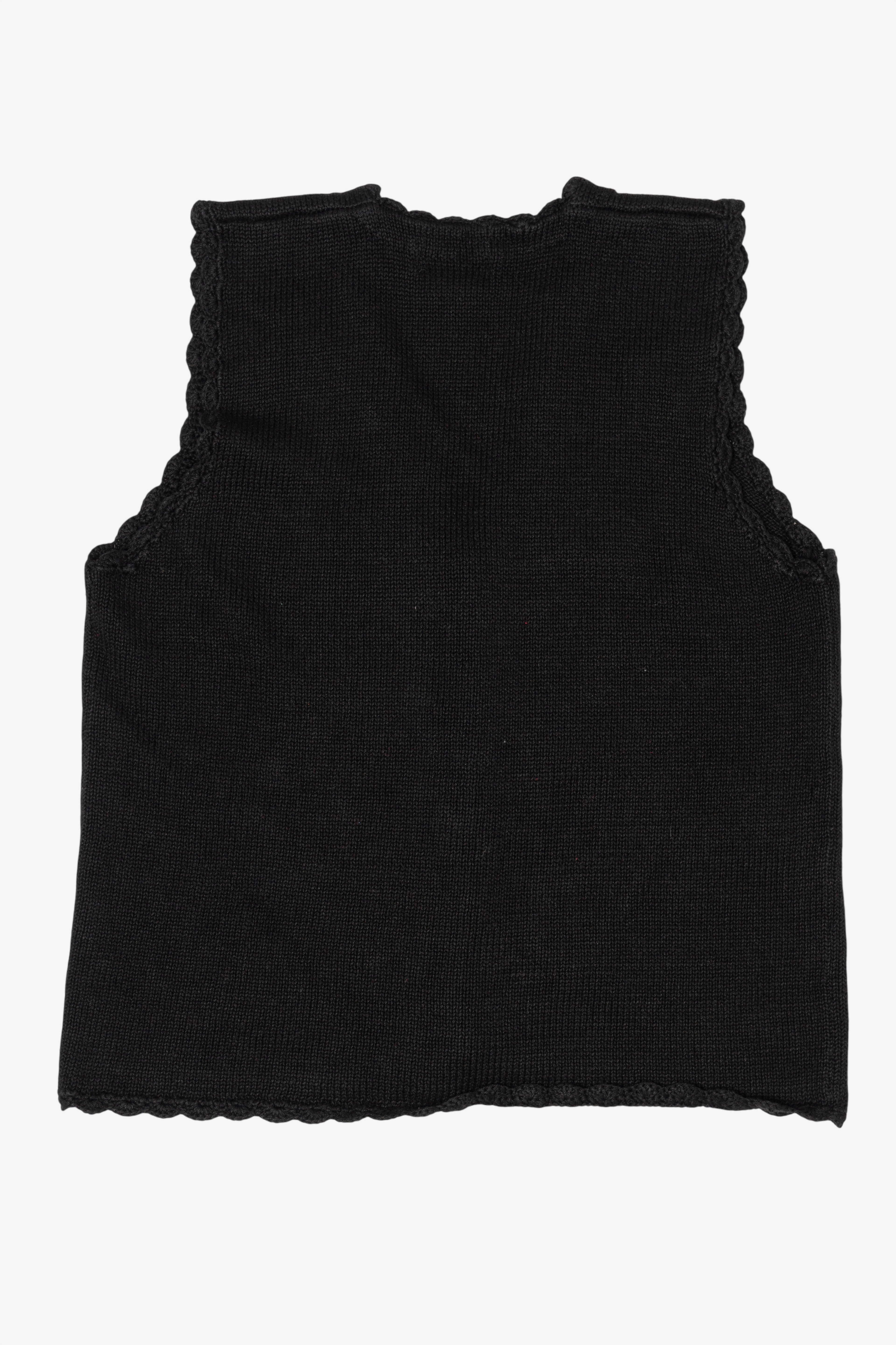 Vintage Black VJ Petites Bells Ugly Christmas Vest (1990s)