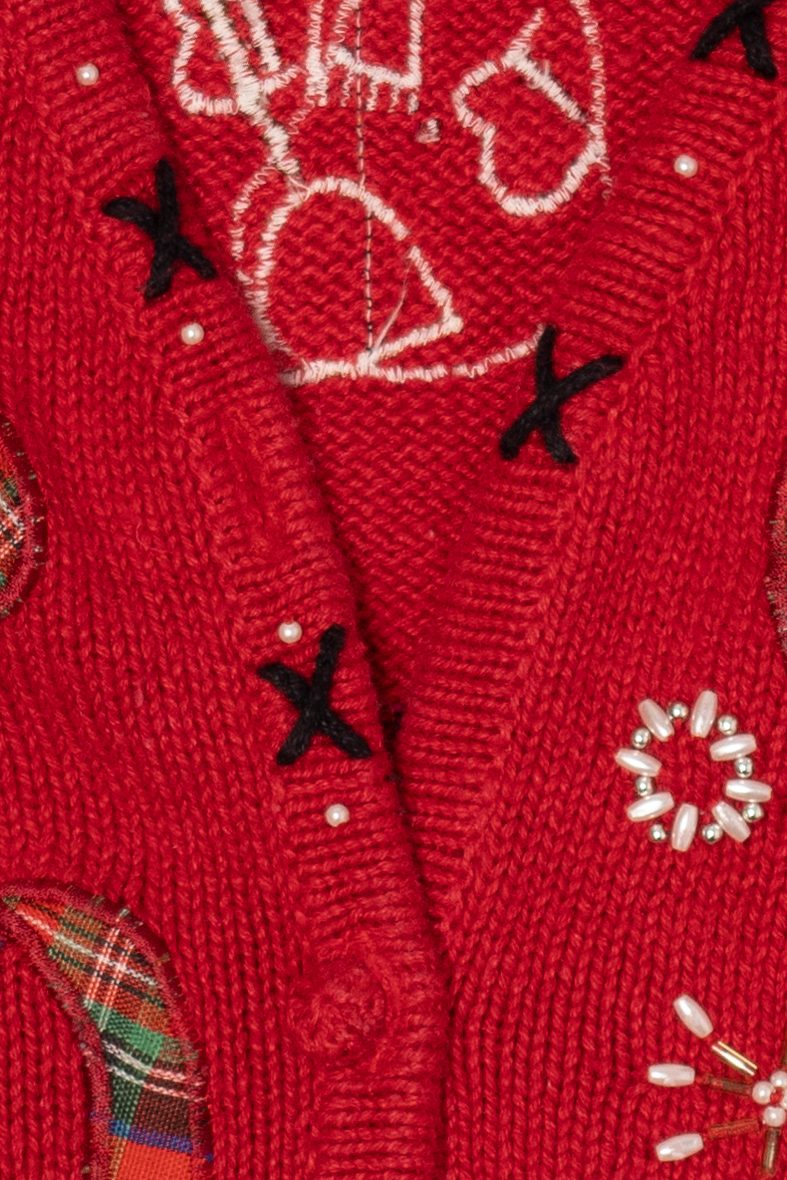 Vintage Red Designers Studio Originals Snowmen Ugly Christmas Vest (1990s)