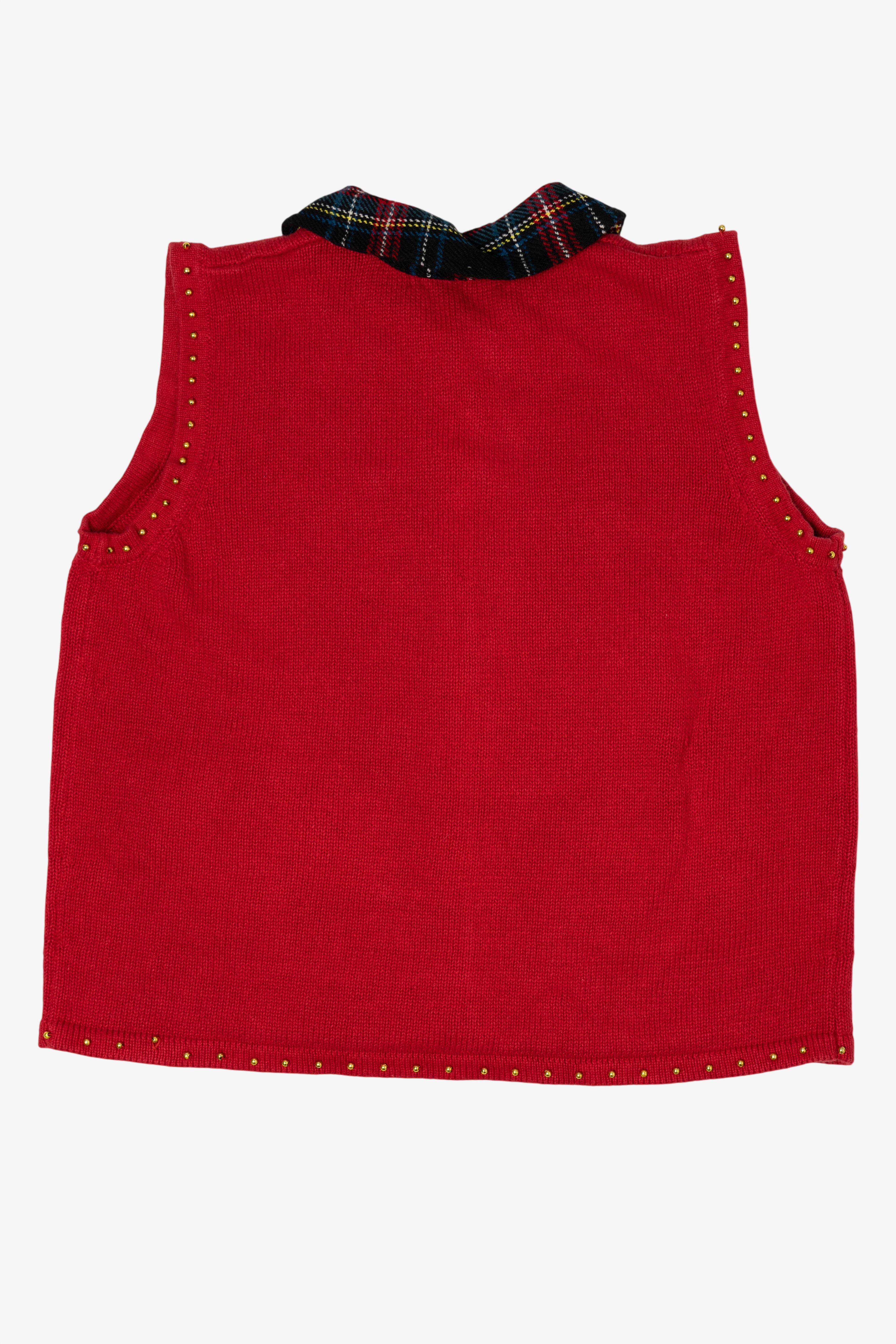 Vintage Red Mercer Street Studio Snowmen Ugly Christmas Vest (2000s)