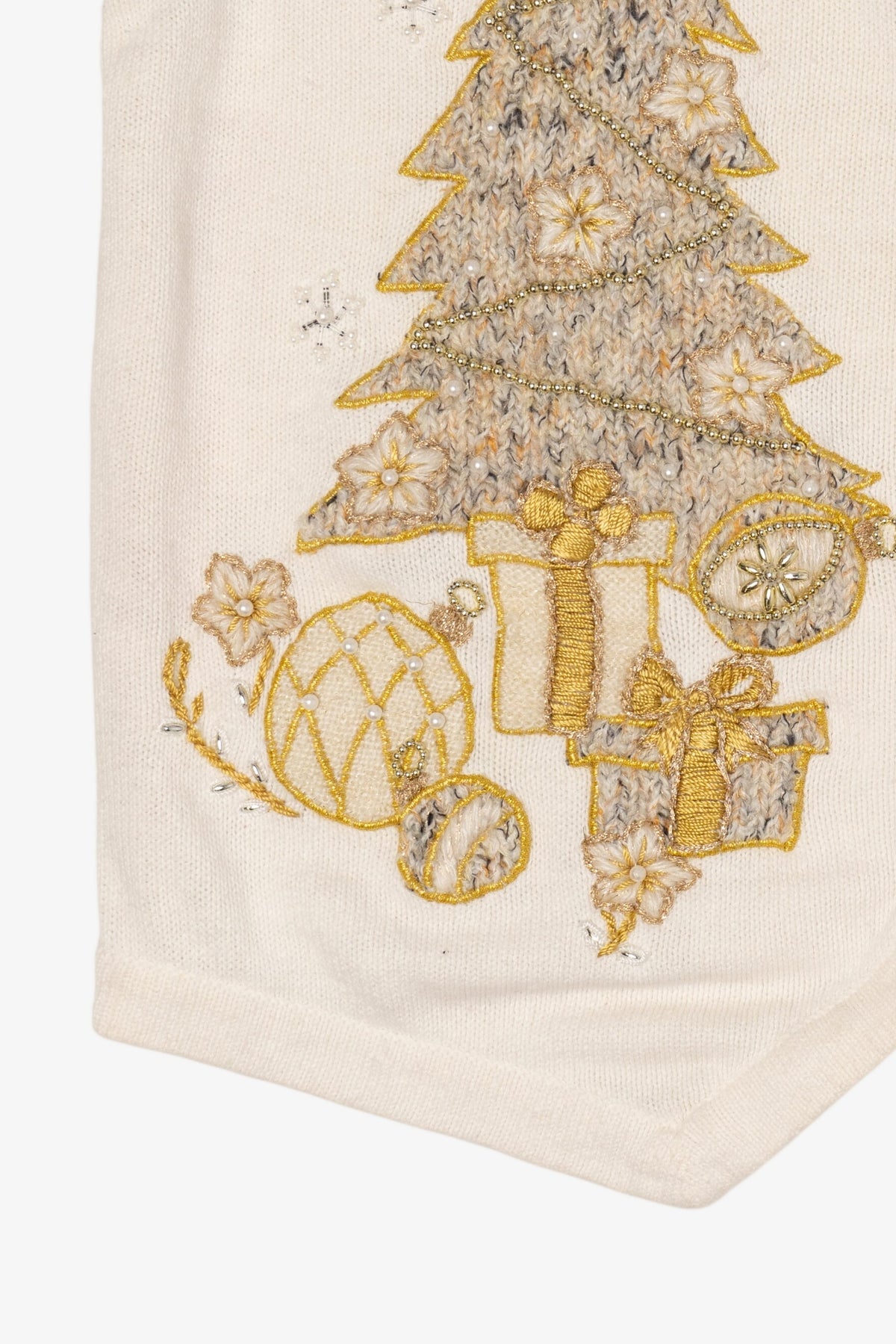Vintage White Studio Collection Trees Ugly Christmas Vest (1990s)