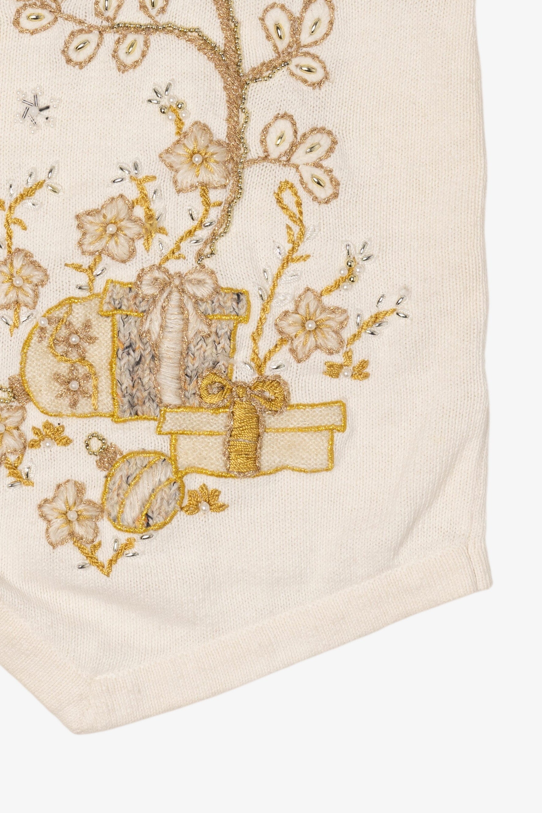 Vintage White Studio Collection Trees Ugly Christmas Vest (1990s)