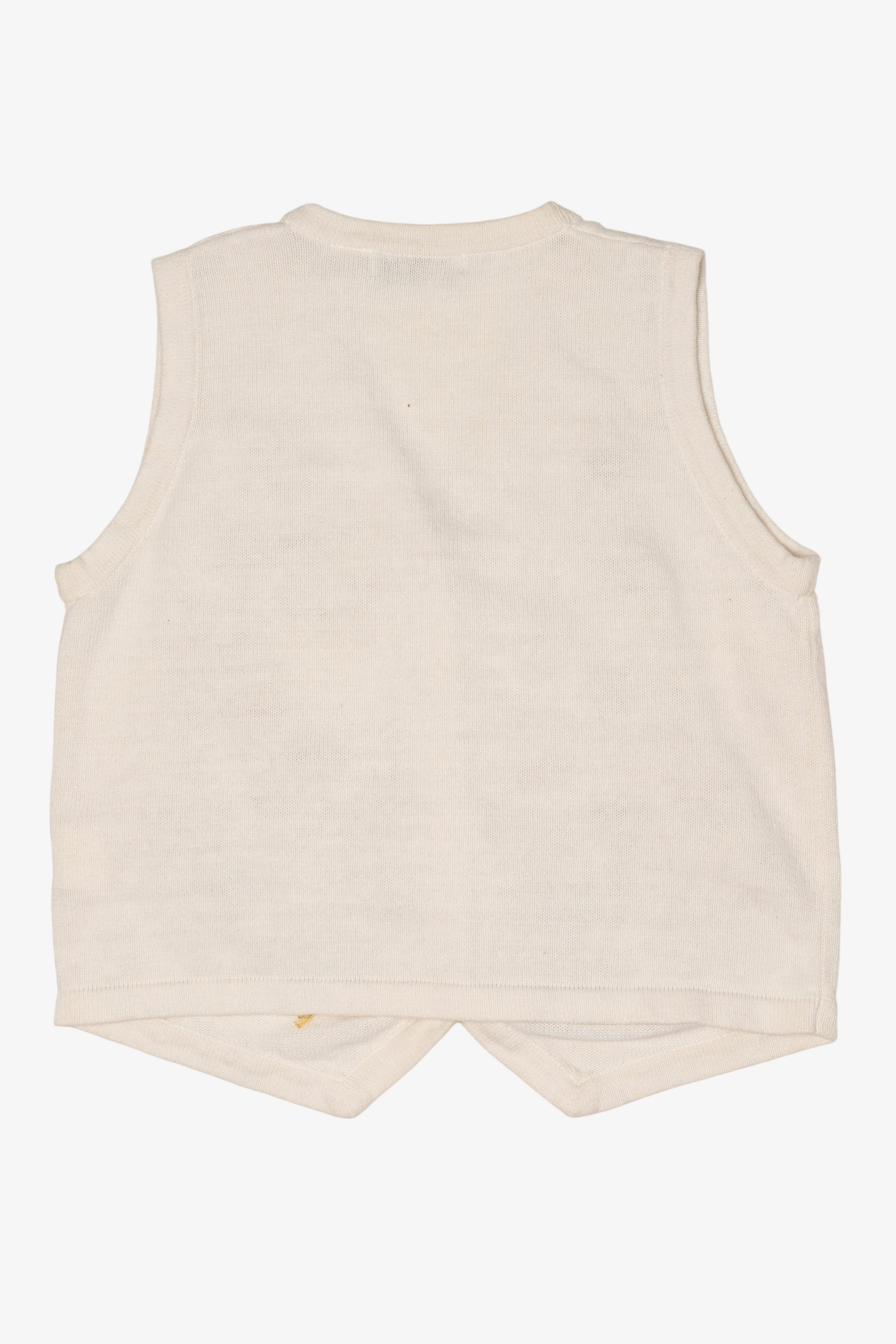 Vintage White Studio Collection Trees Ugly Christmas Vest (1990s)