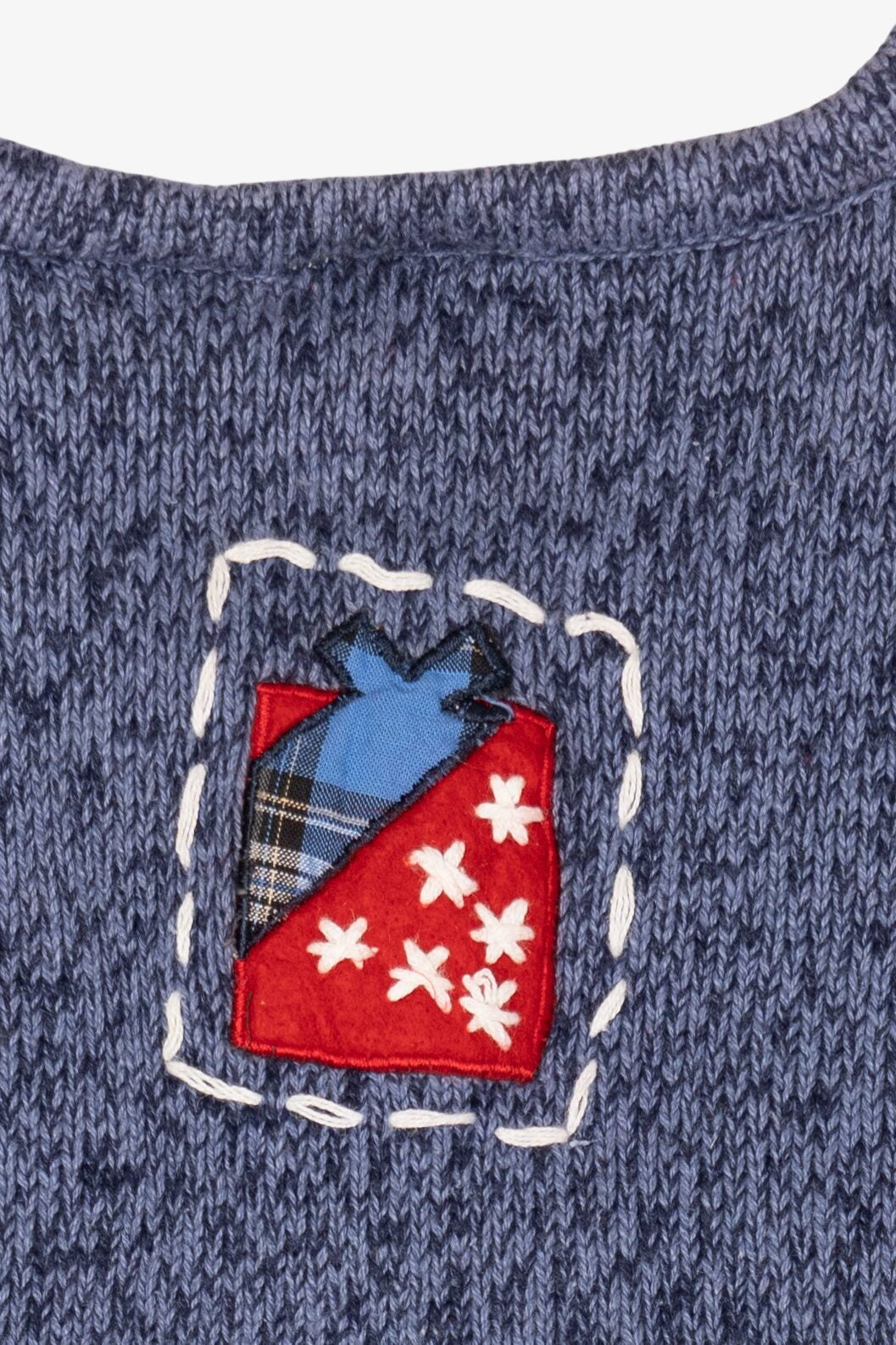 Vintage Blue Bobbie Brooks Ugly Christmas Vest (1990s)