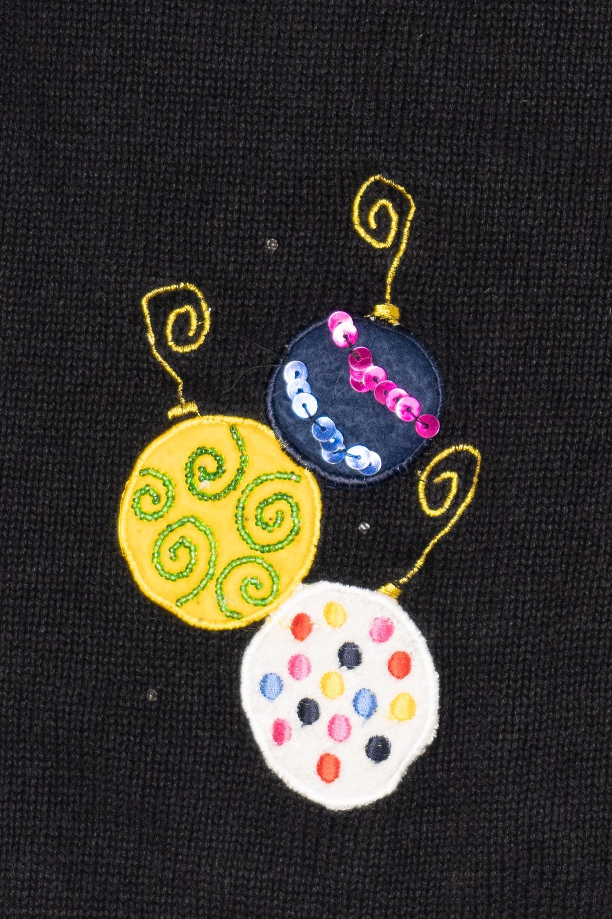 Vintage Black Holiday Editions Ornaments Ugly Christmas Vest (2000s)
