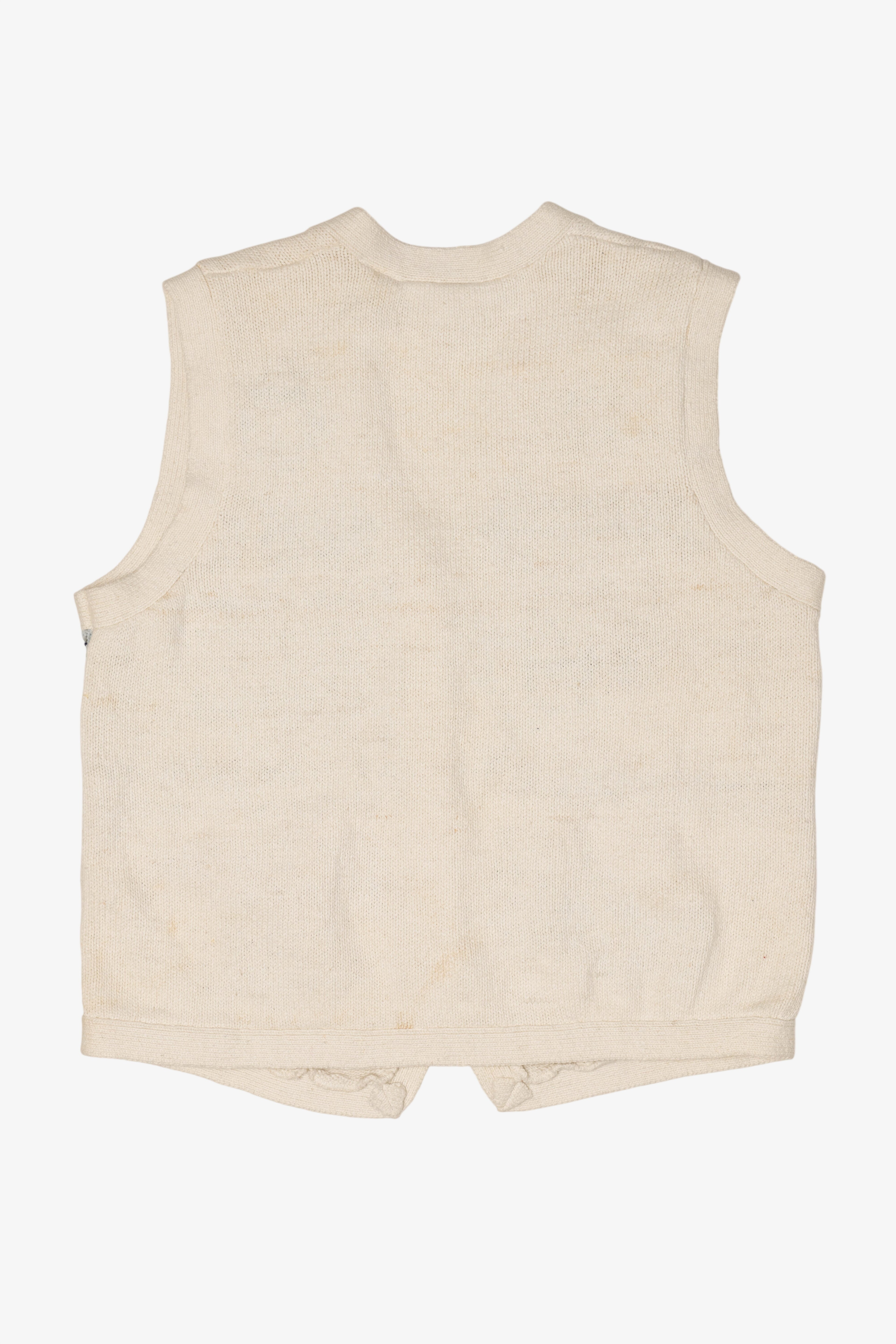 Vintage White The Villager Ugly Christmas Vest (1990s)