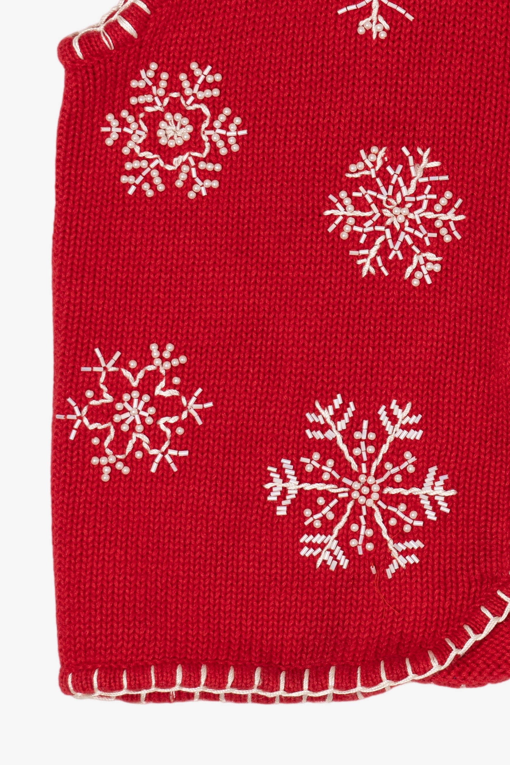 Vintage Red Westbound Snowflakes Ugly Christmas Vest (1990s)