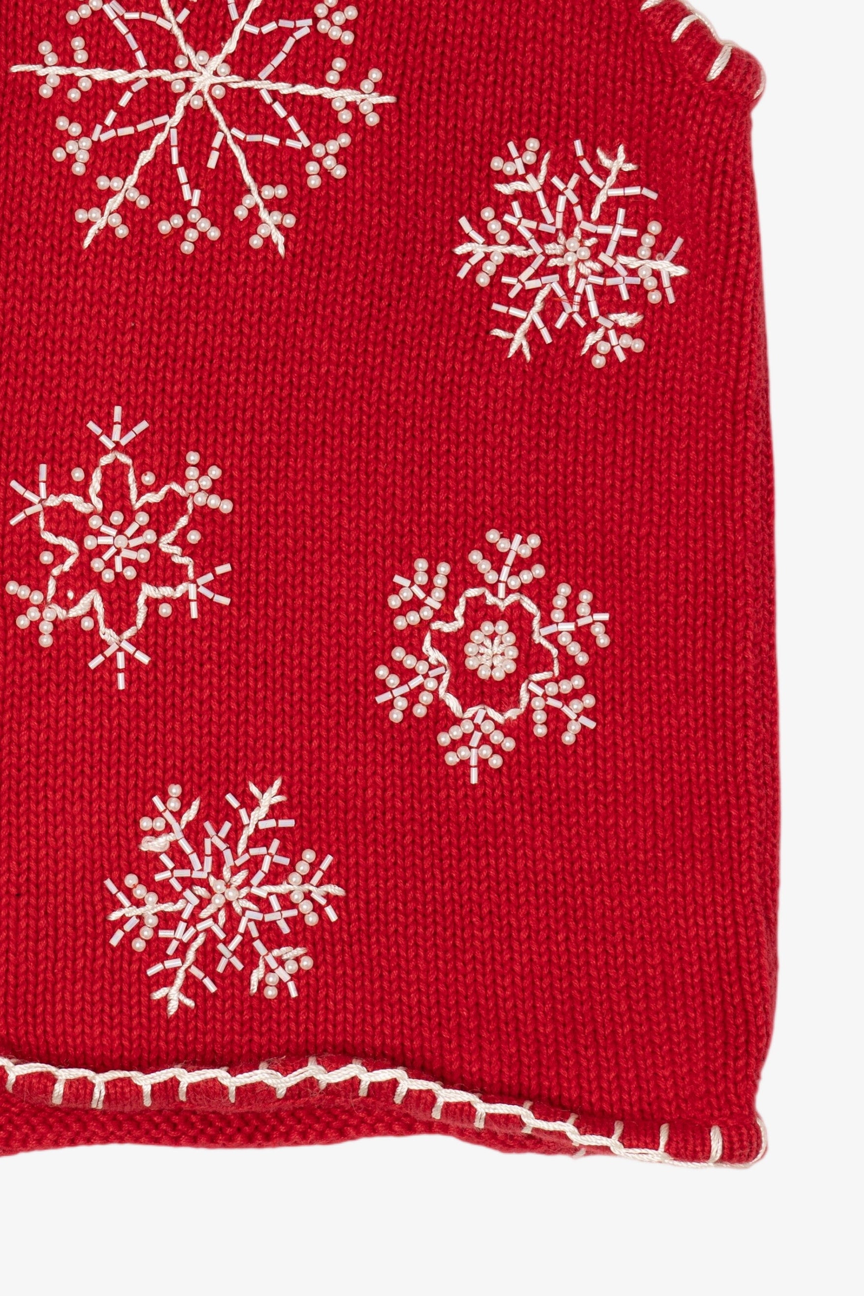 Vintage Red Westbound Snowflakes Ugly Christmas Vest (1990s)