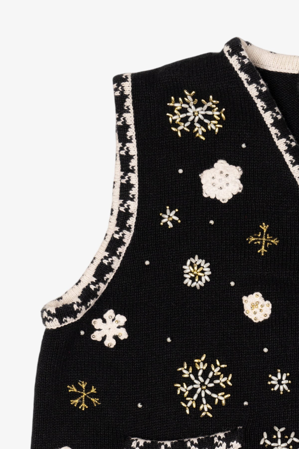 Vintage Black Designers Originals Studio Dogs Ugly Christmas Vest (1990s)