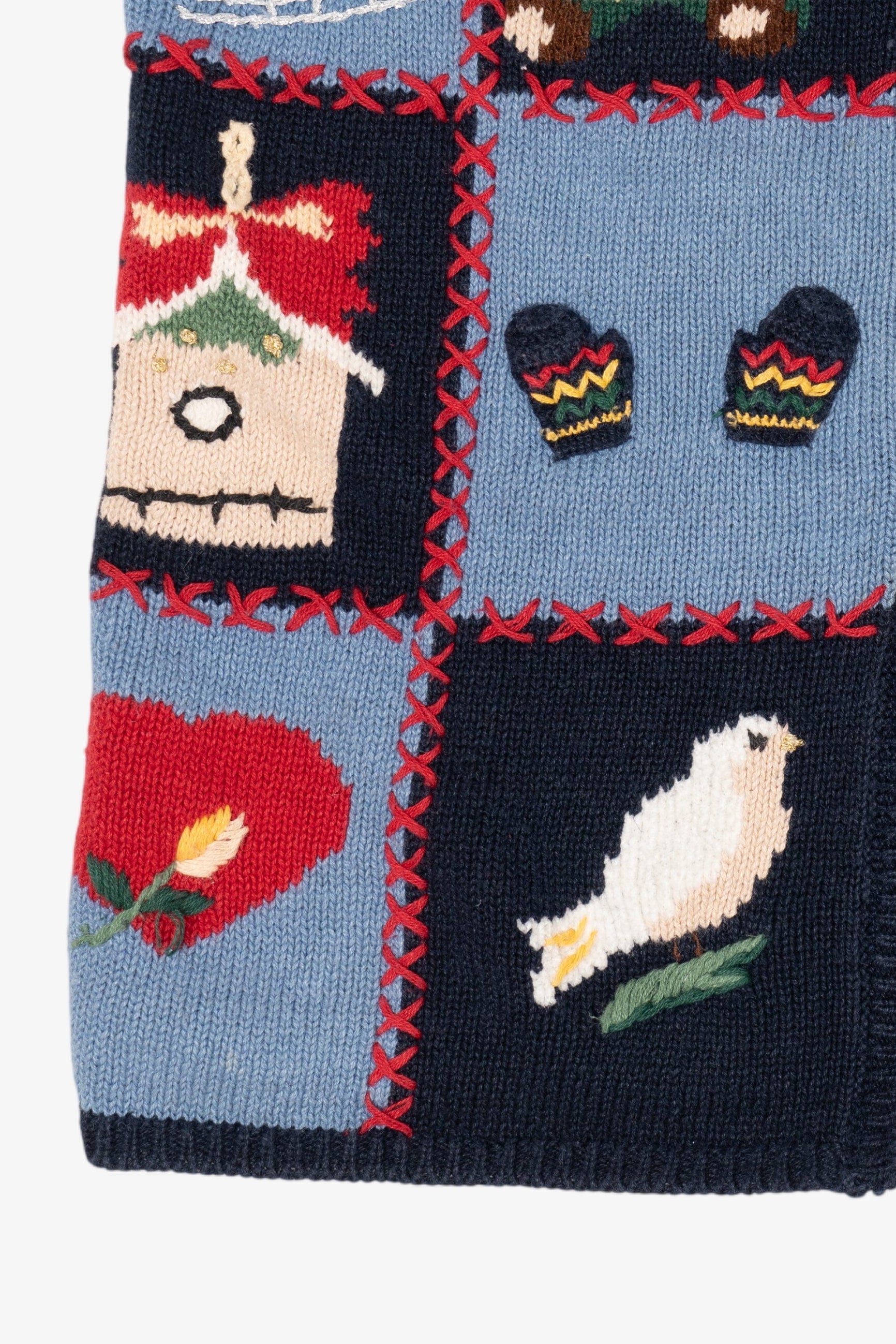 Vintage Blue Capacity Ugly Christmas Vest (1990s)