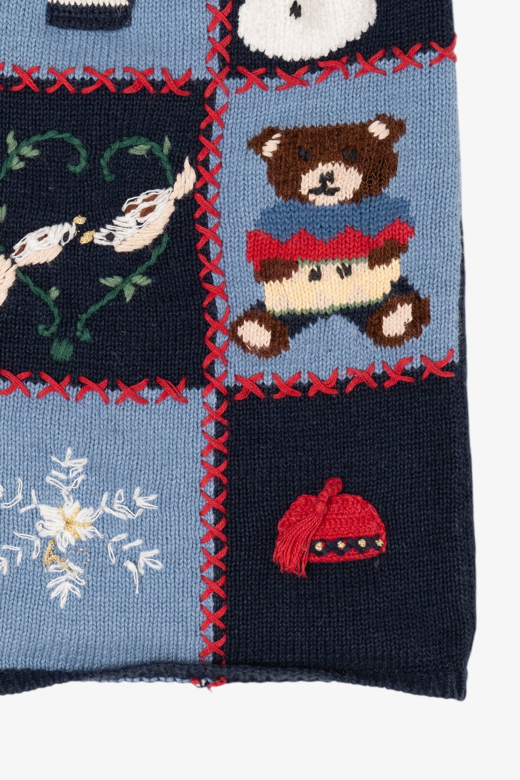 Vintage Blue Capacity Ugly Christmas Vest (1990s)