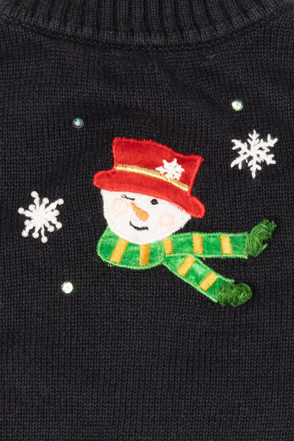 Vintage Black Mercer Street Studio Snowmen Ugly Christmas Vest (2000s)