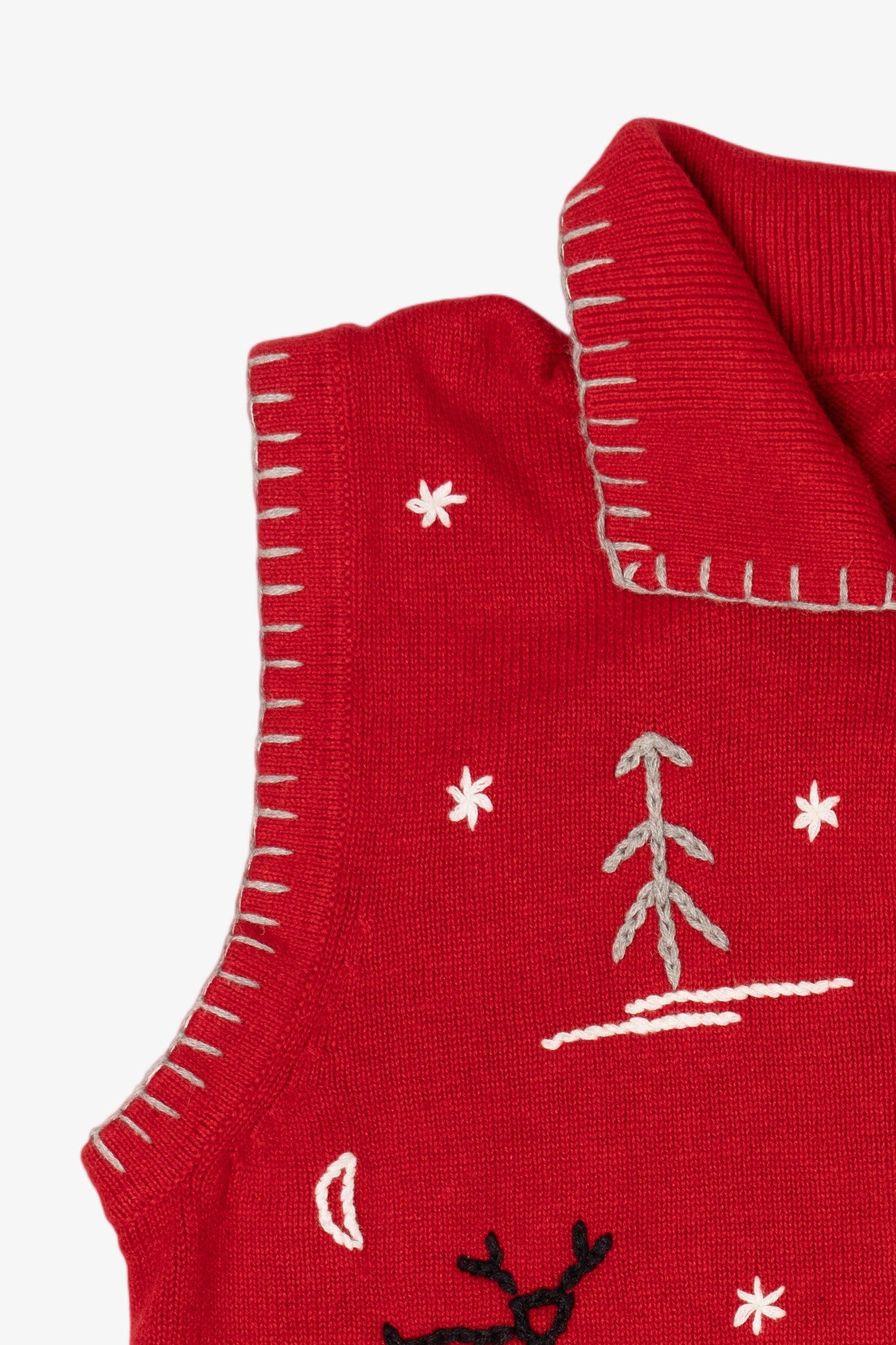 Vintage Red Southern Lady Ugly Christmas Vest (1990s)