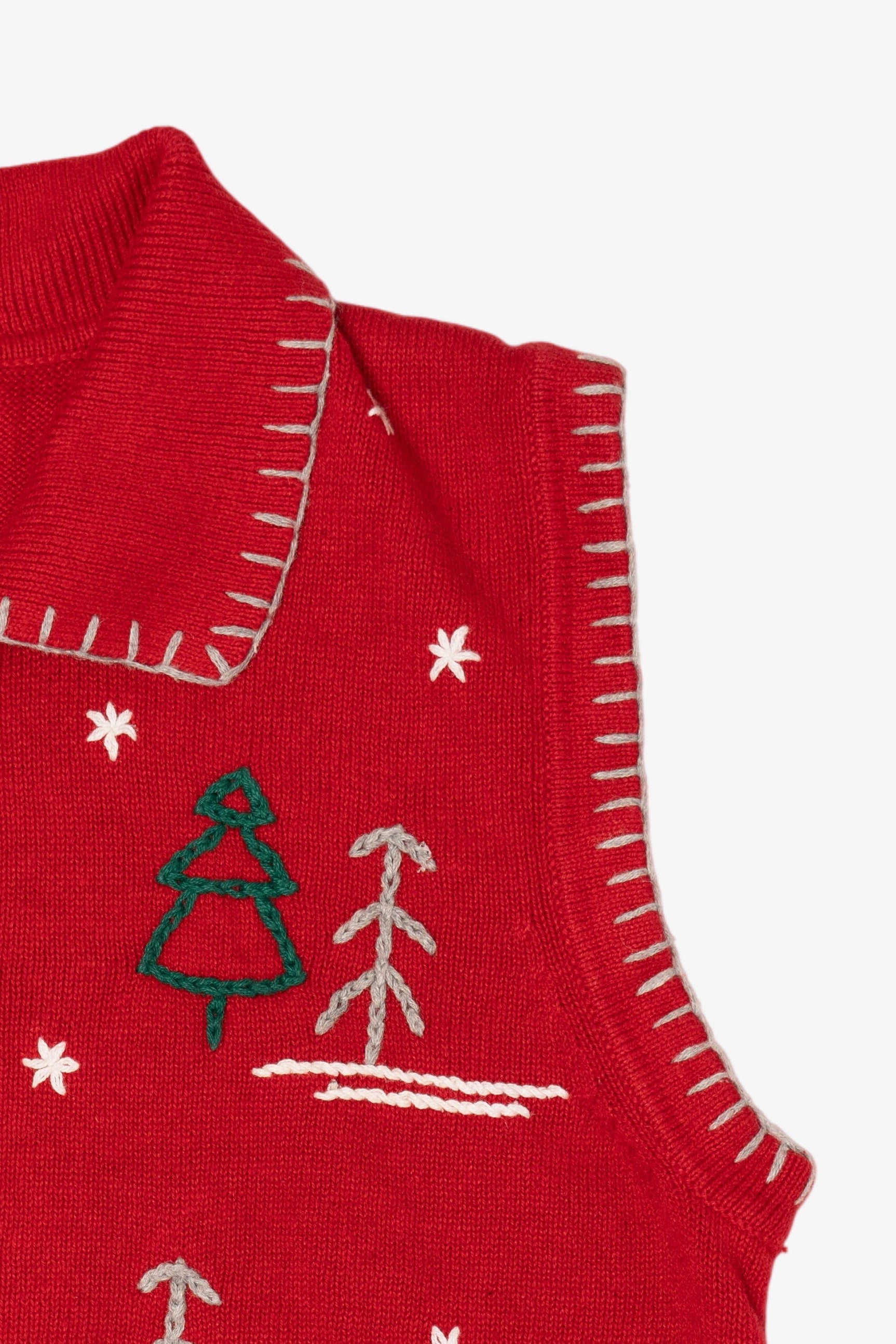 Vintage Red Southern Lady Ugly Christmas Vest (1990s)