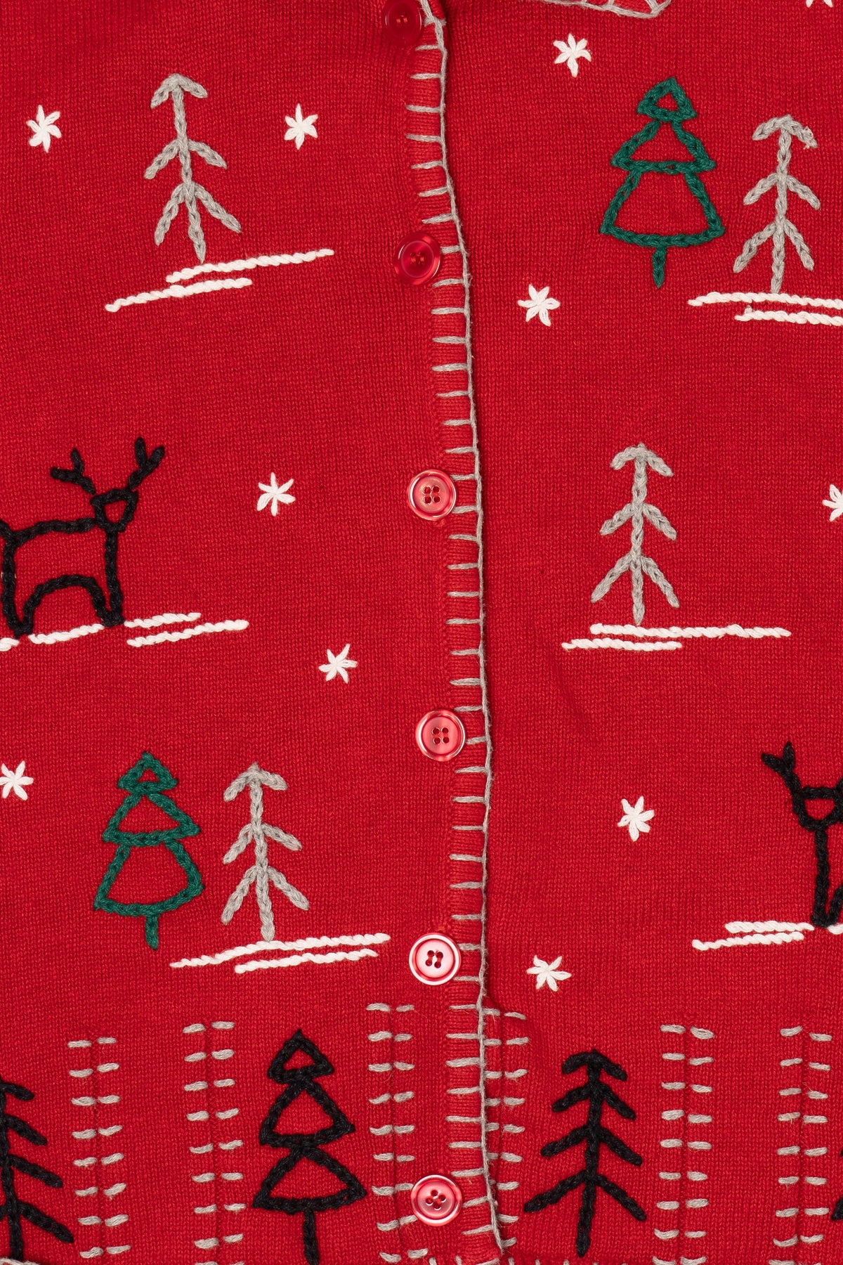 Vintage Red Southern Lady Ugly Christmas Vest (1990s)