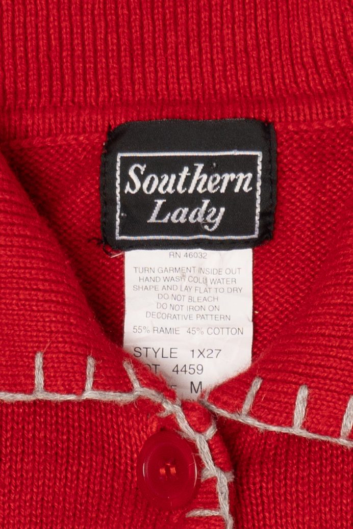Vintage Red Southern Lady Ugly Christmas Vest (1990s)