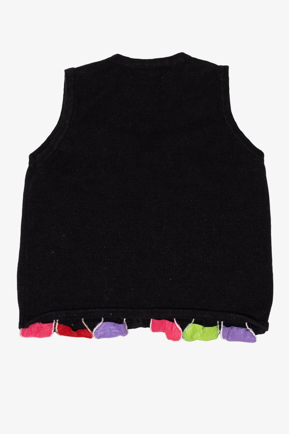 Vintage Black Tiara International Dogs In Stocking Ugly Christmas Vest (2000s)