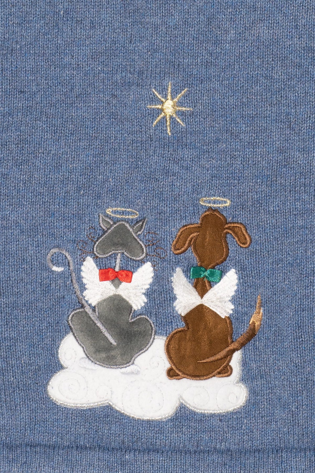 Vintage Blue Merry & Bright Angels Ugly Christmas Vest (2000s)