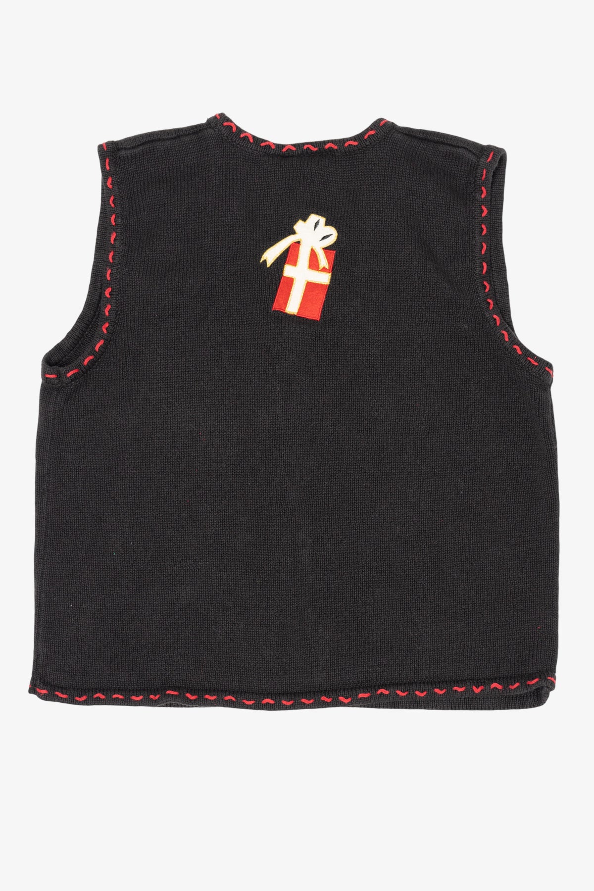 Vintage Black Bobbie Brooks Presents Ugly Christmas Vest (1990s)