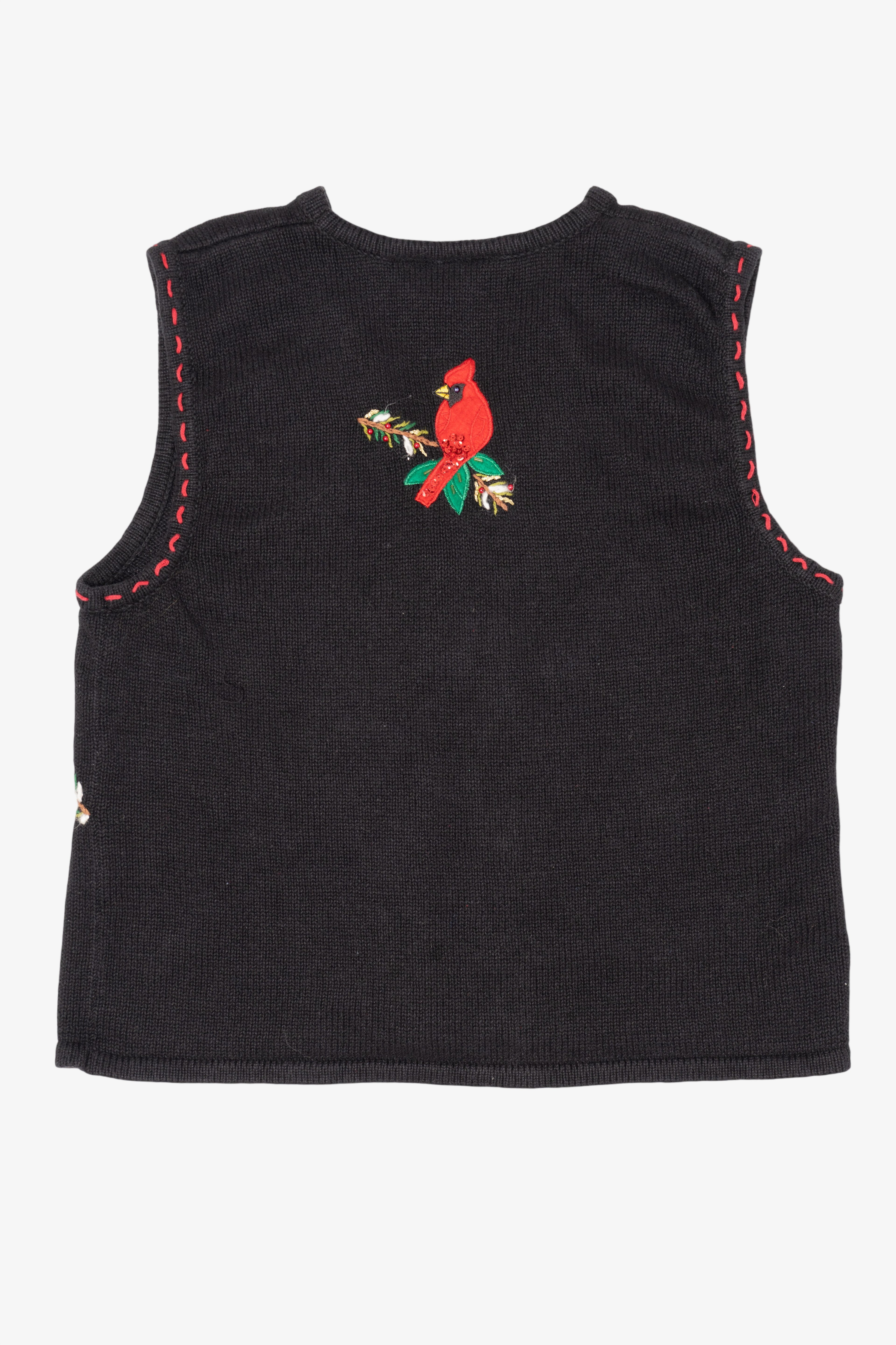 Vintage Black Bobbie Brooks Cardinals Ugly Christmas Vest (1990s)