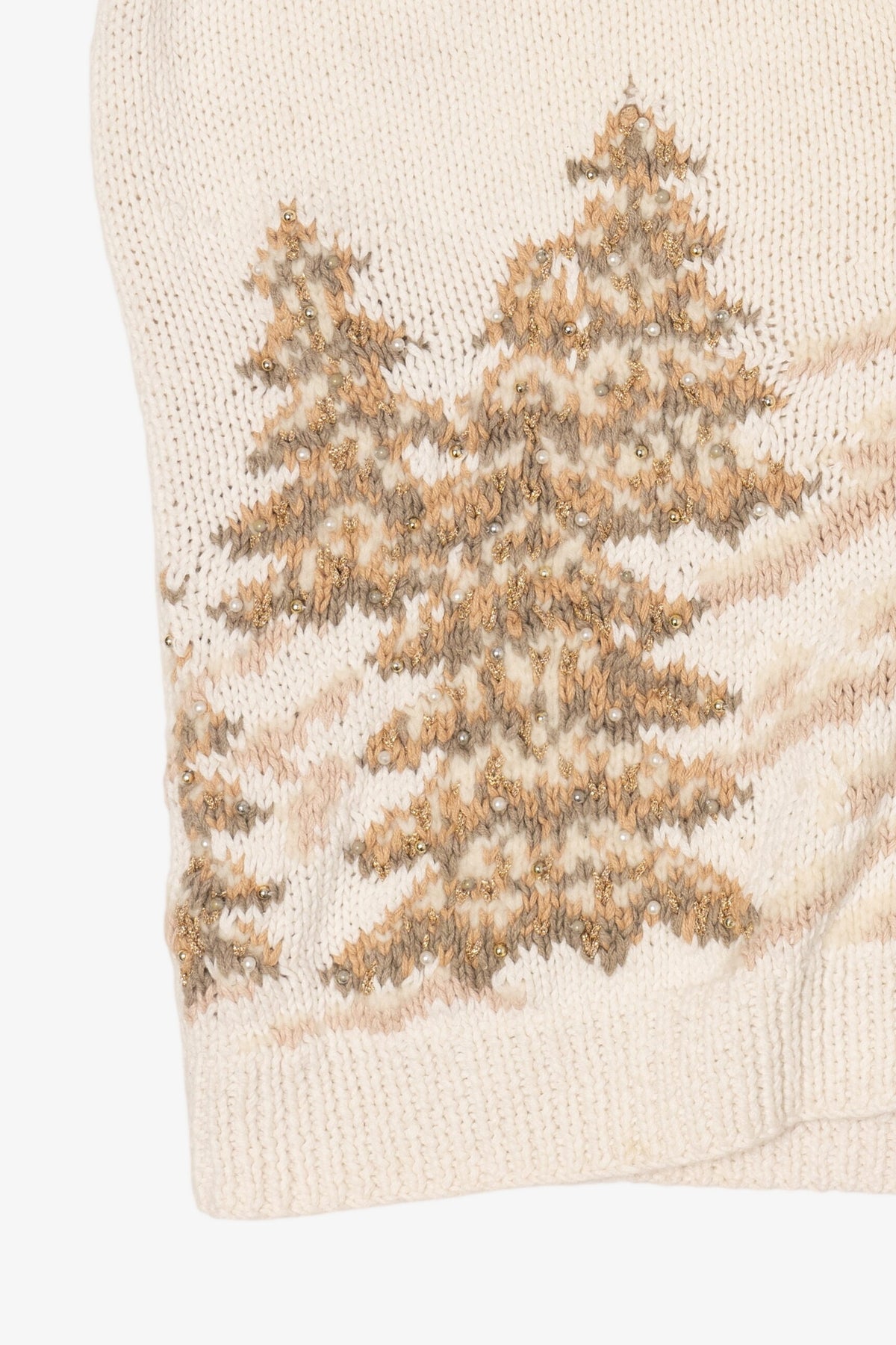 Vintage White Marisa Christina Trees Ugly Christmas Vest (1990s)