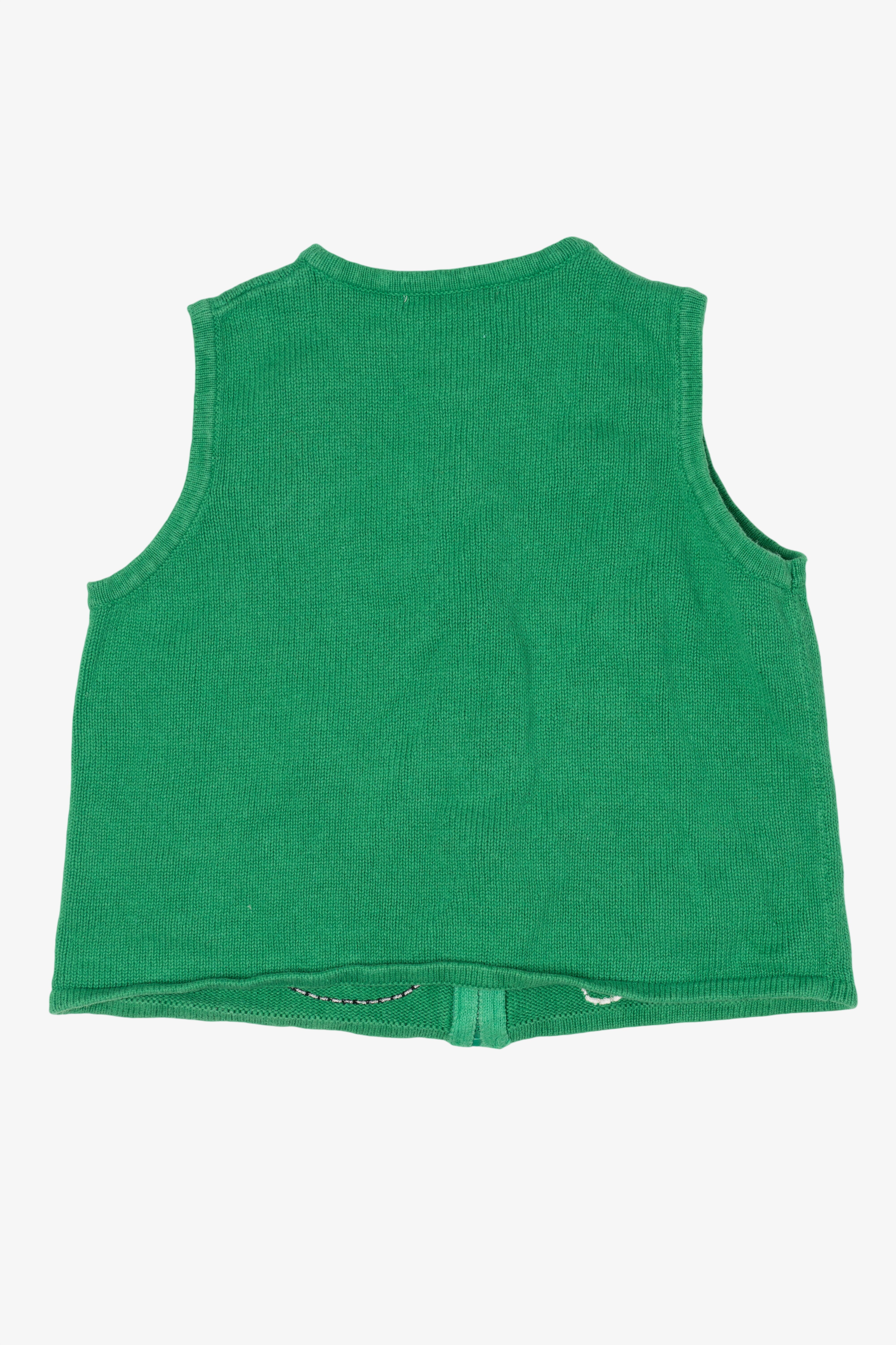 Vintage Green Carly St. Claire Snowmen Christmas Vest (1990s)