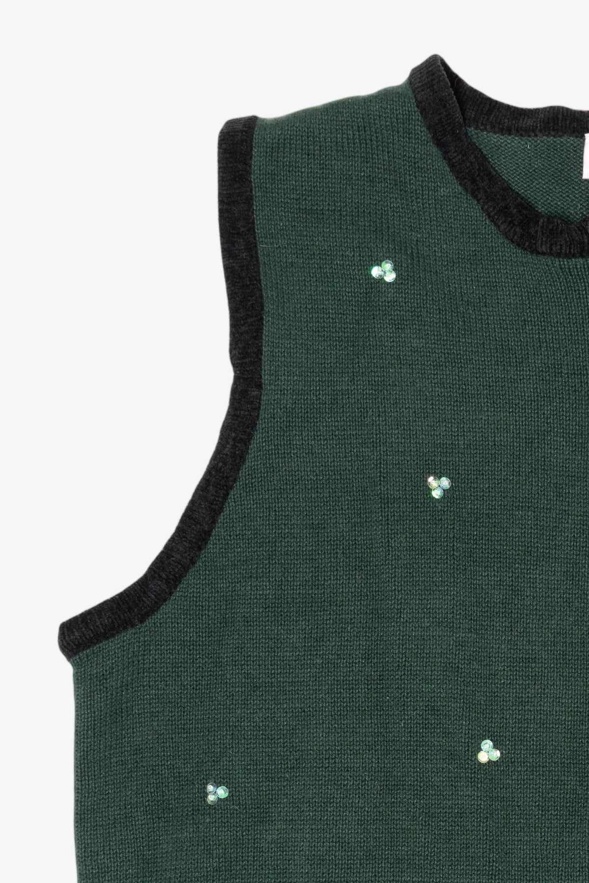 Vintage Green Quacker Factory Flowers Ugly Christmas Vest (2000s)