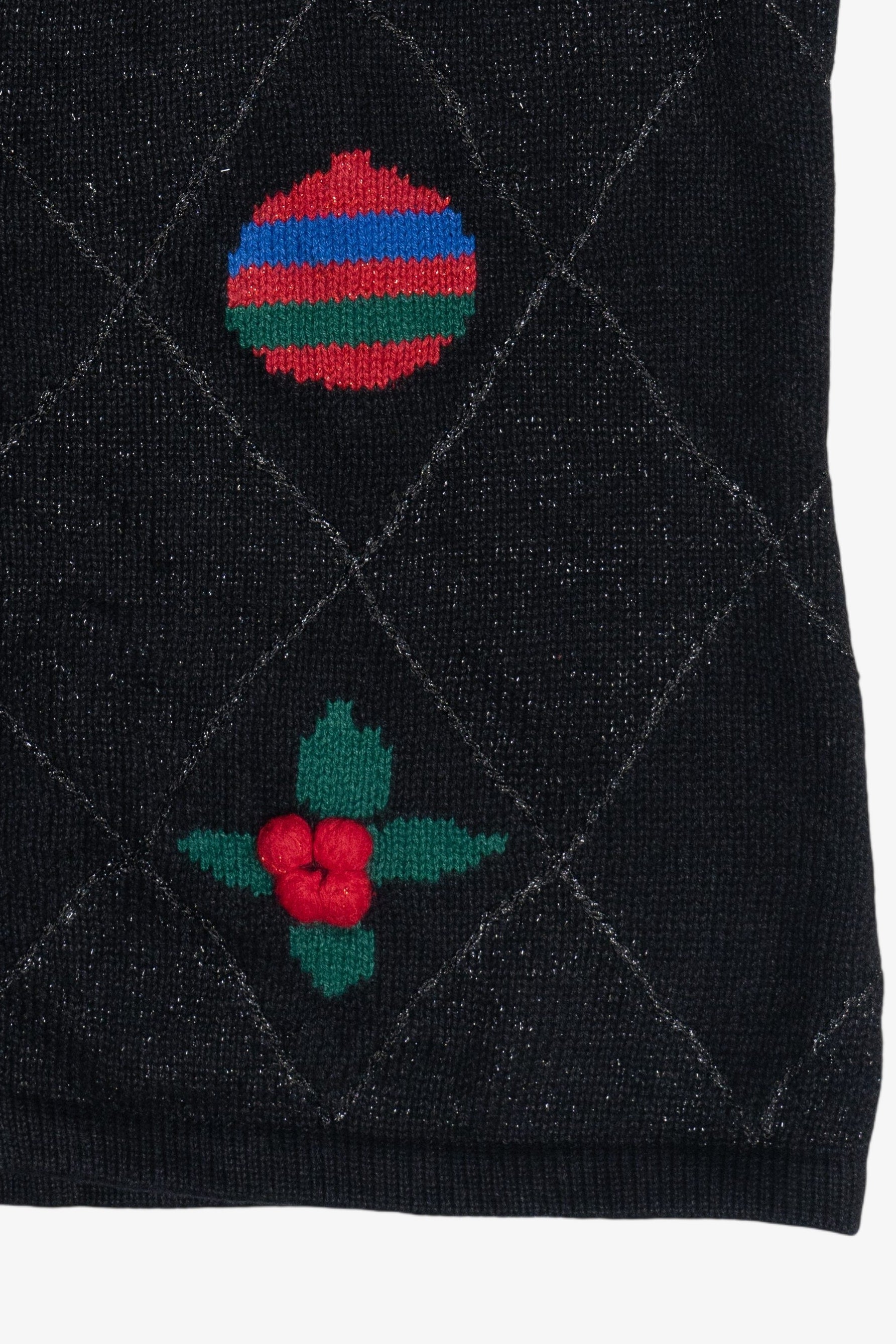 Vintage Crazy Horse Ornaments & Snowflakes Ugly Christmas Vest (1990s)