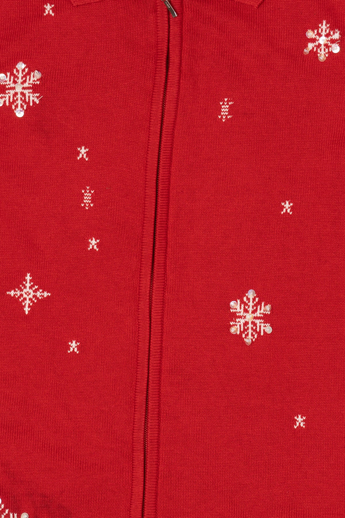 Vintage Red Allison Daley Snowflakes Ugly Christmas Vest (1990s)