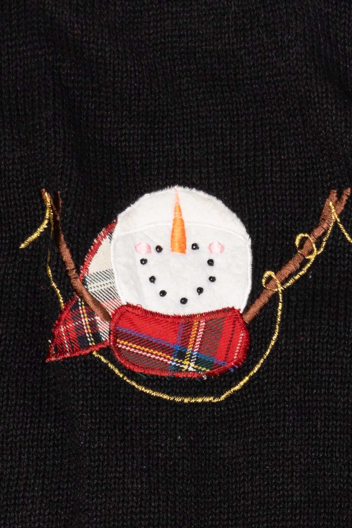 Vintage Black In Resource Snowmen Ugly Christmas Vest (2000s)