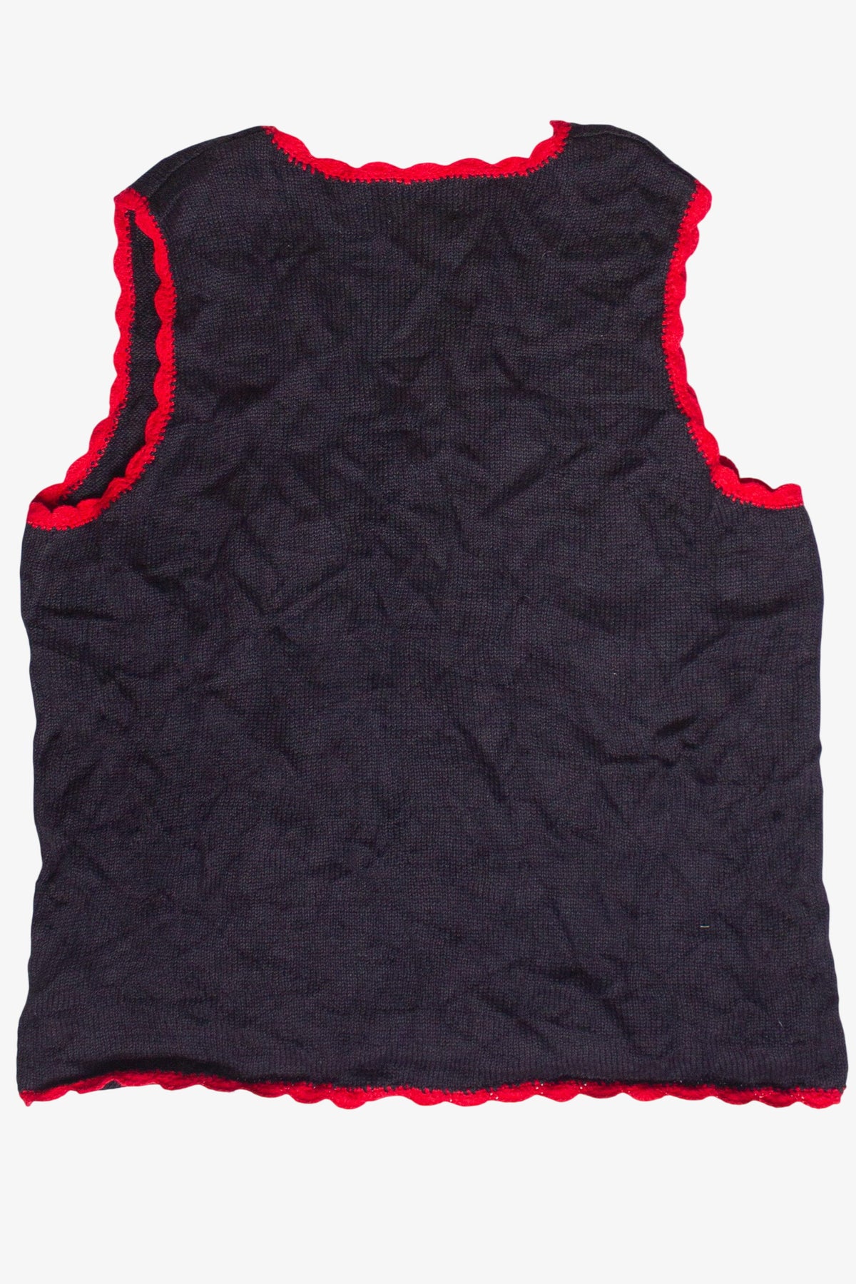 Vintage Basic Editions Crochet Trim Snowflake Ugly Christmas Vest