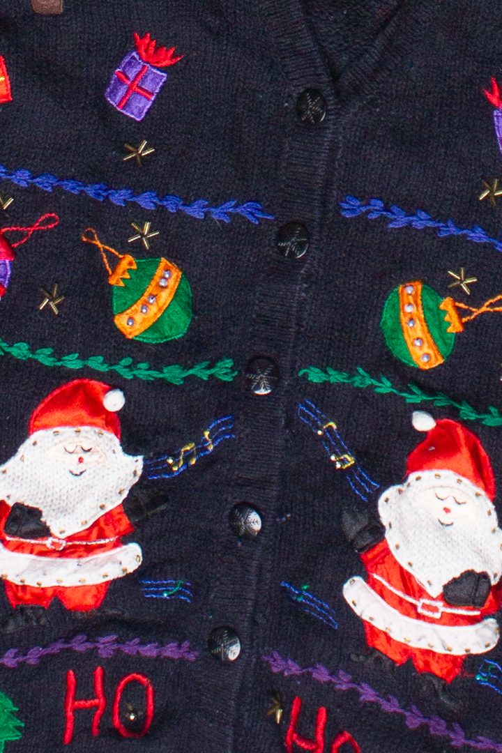Vintage Bobbie Brooks Santa Singing Ugly Christmas Vest