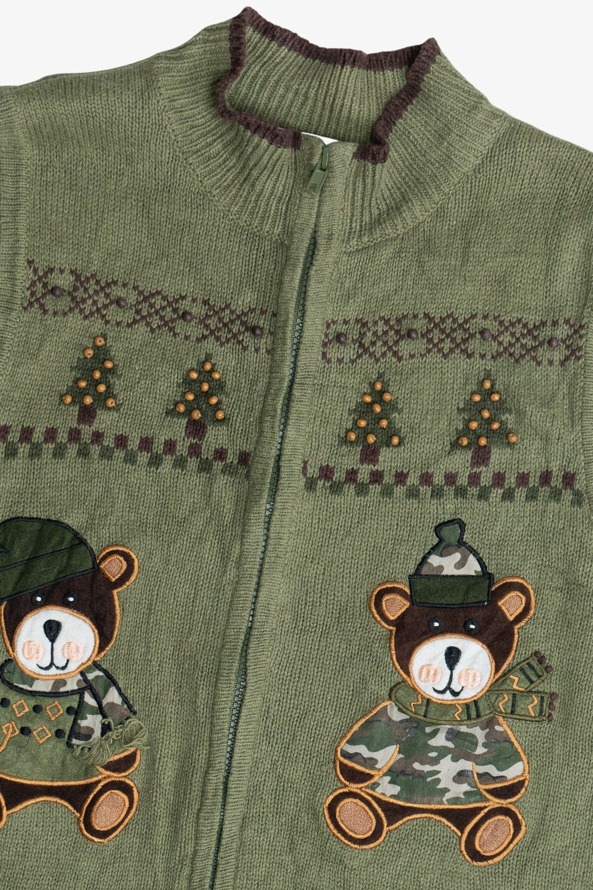 Vintage Camo Bears Ugly Christmas Vest (1990s)