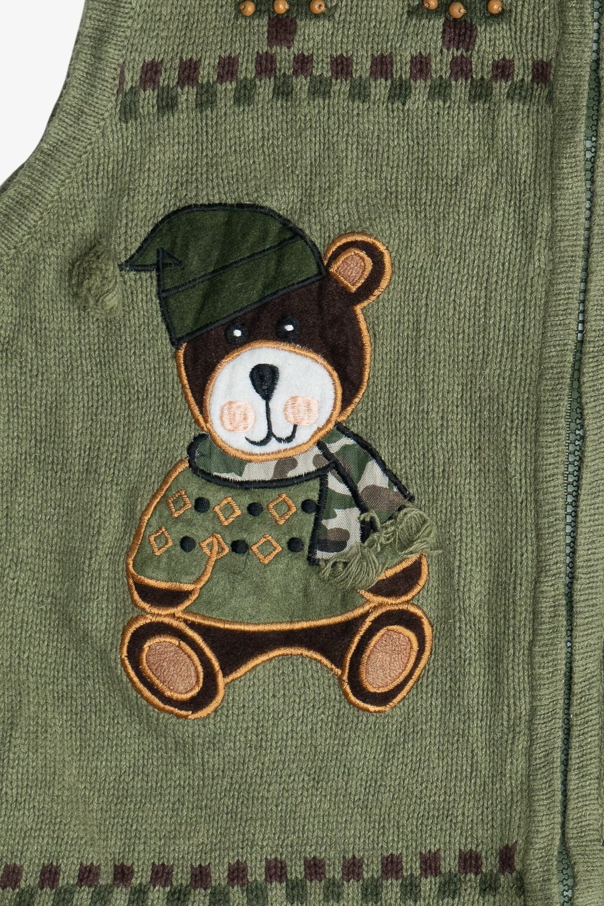 Vintage Camo Bears Ugly Christmas Vest (1990s)